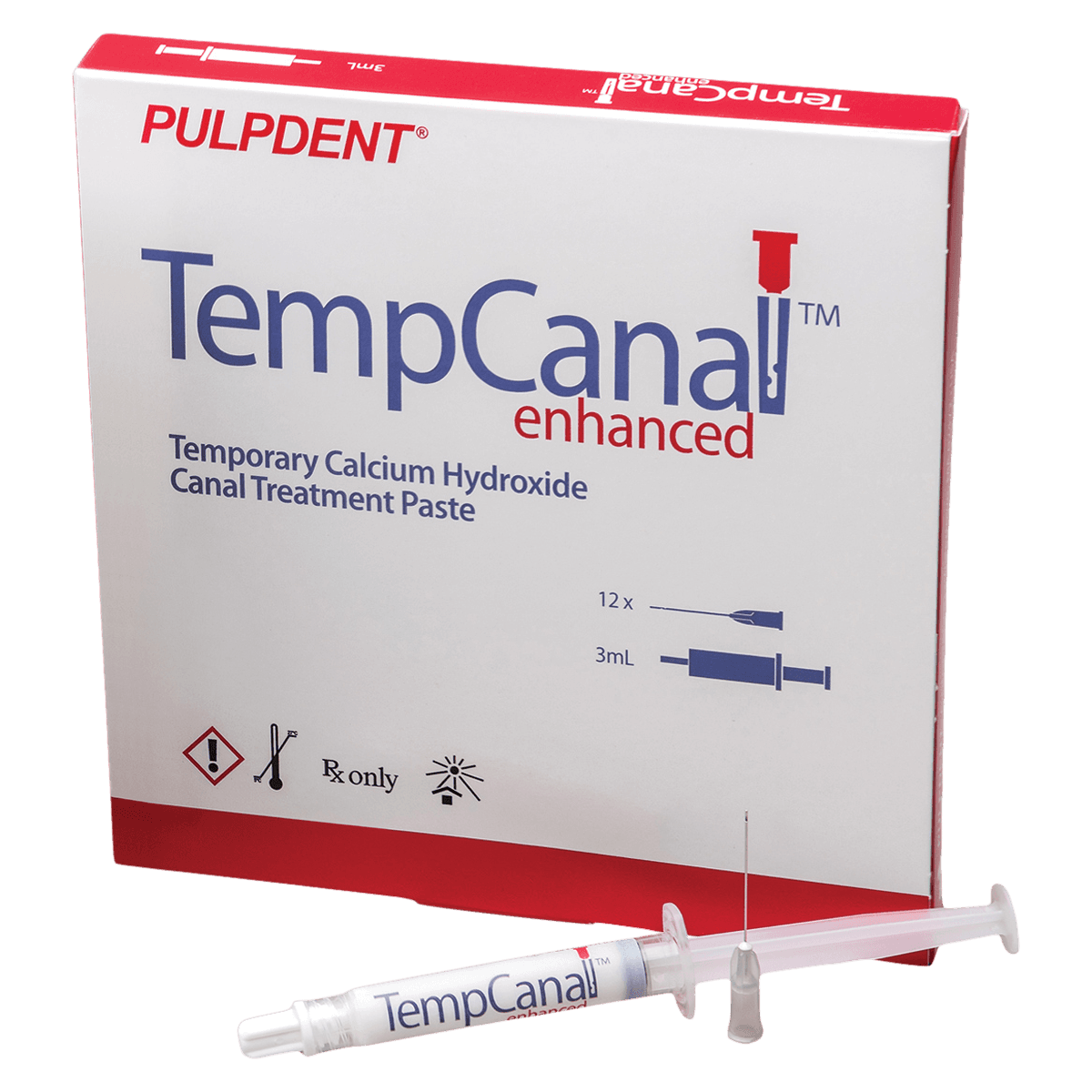 TempCanal Enhanced Calcium Hydroxide Canal Treatment Paste Kit, 3 ml Syringe with 12 Endodontic Irrigation Needles (27 Gauge x 1", 2-Side-Vent), TEK thumbnail 2