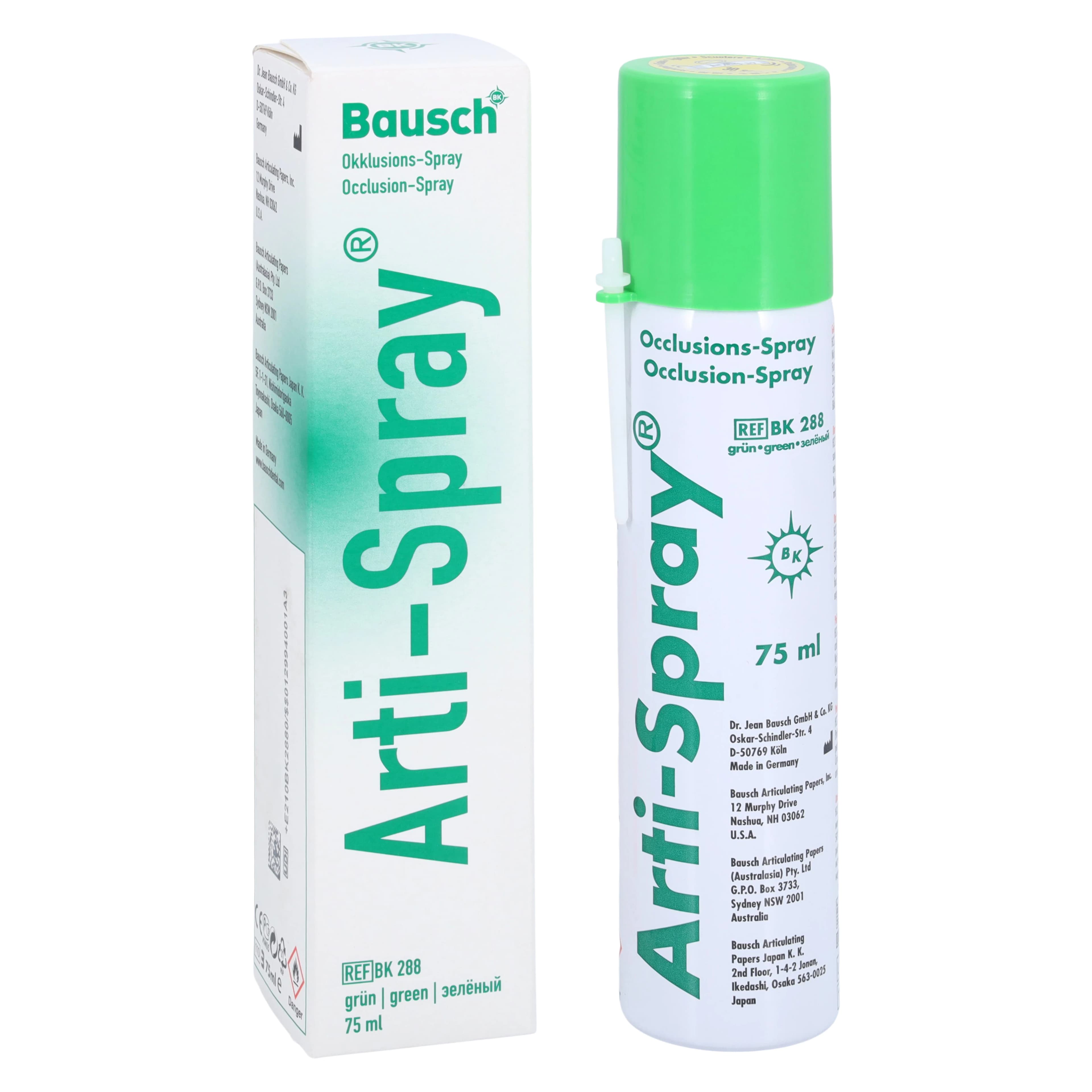 Bausch Arti-Spray Occlusion Spray, Green, 75 mL Aerosol Can, BK 288 - Arti-Spray Occlusion-Spray - Image 1