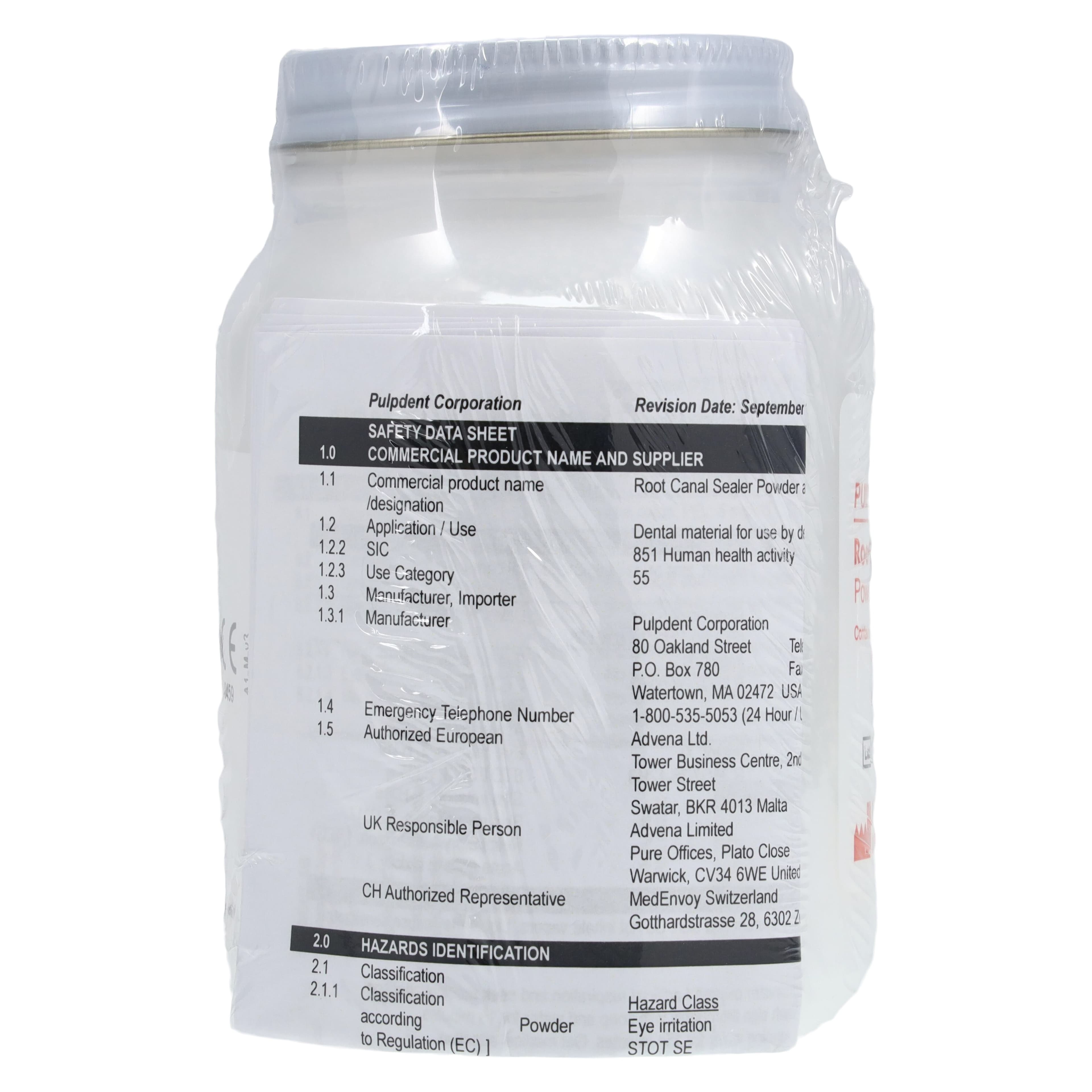 Pulpdent Root Canal Sealer Powder Refill, 4 oz (114 g) Bottle, RSP-4 thumbnail 2
