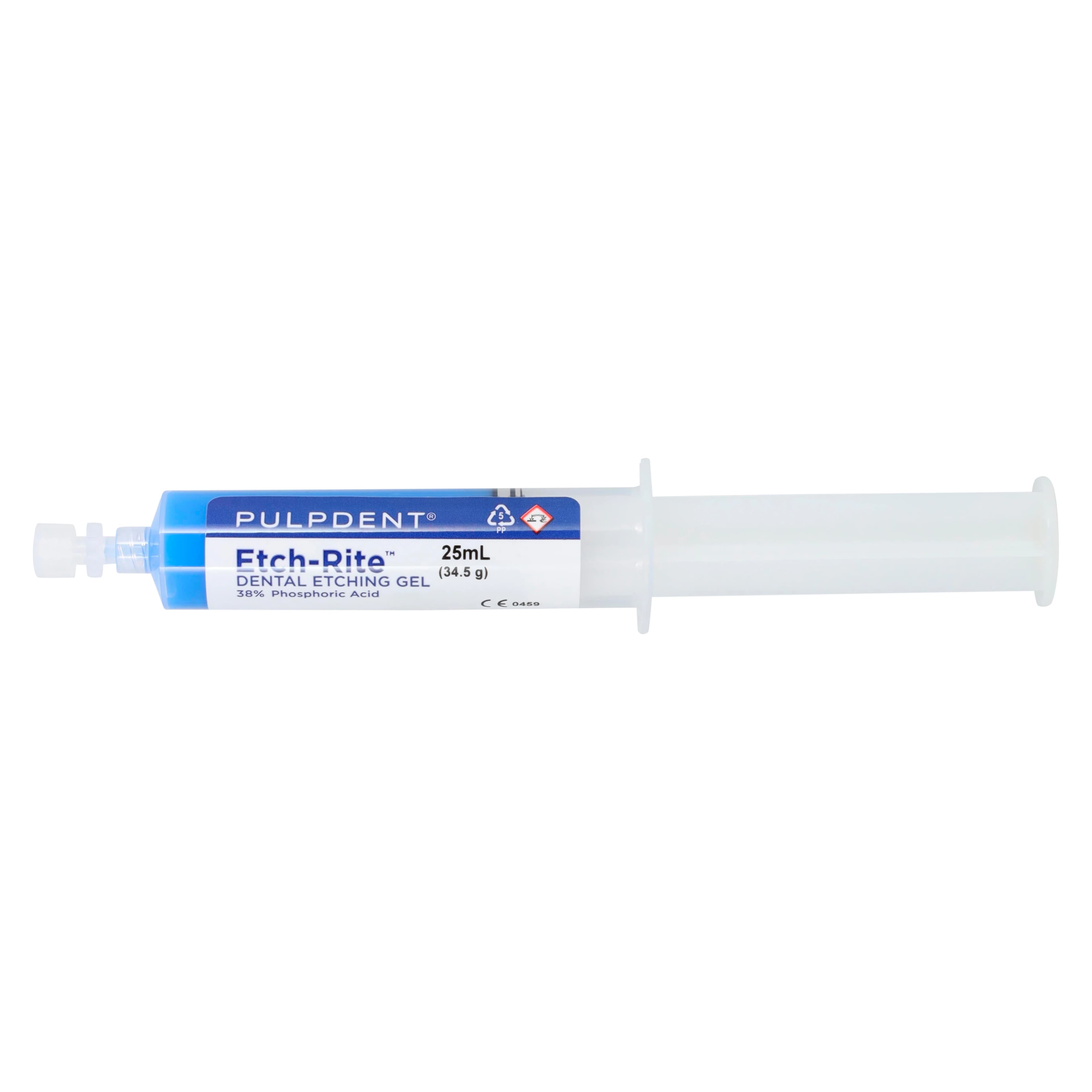 Etch-Rite 38% Phosphoric Acid Etching Gel, Jumbo Syringe Kit, Blue, 2 x 25 mL Syringes with 5 x 3 mL Empty Syringes and 50 Tips, ET-50 thumbnail 2