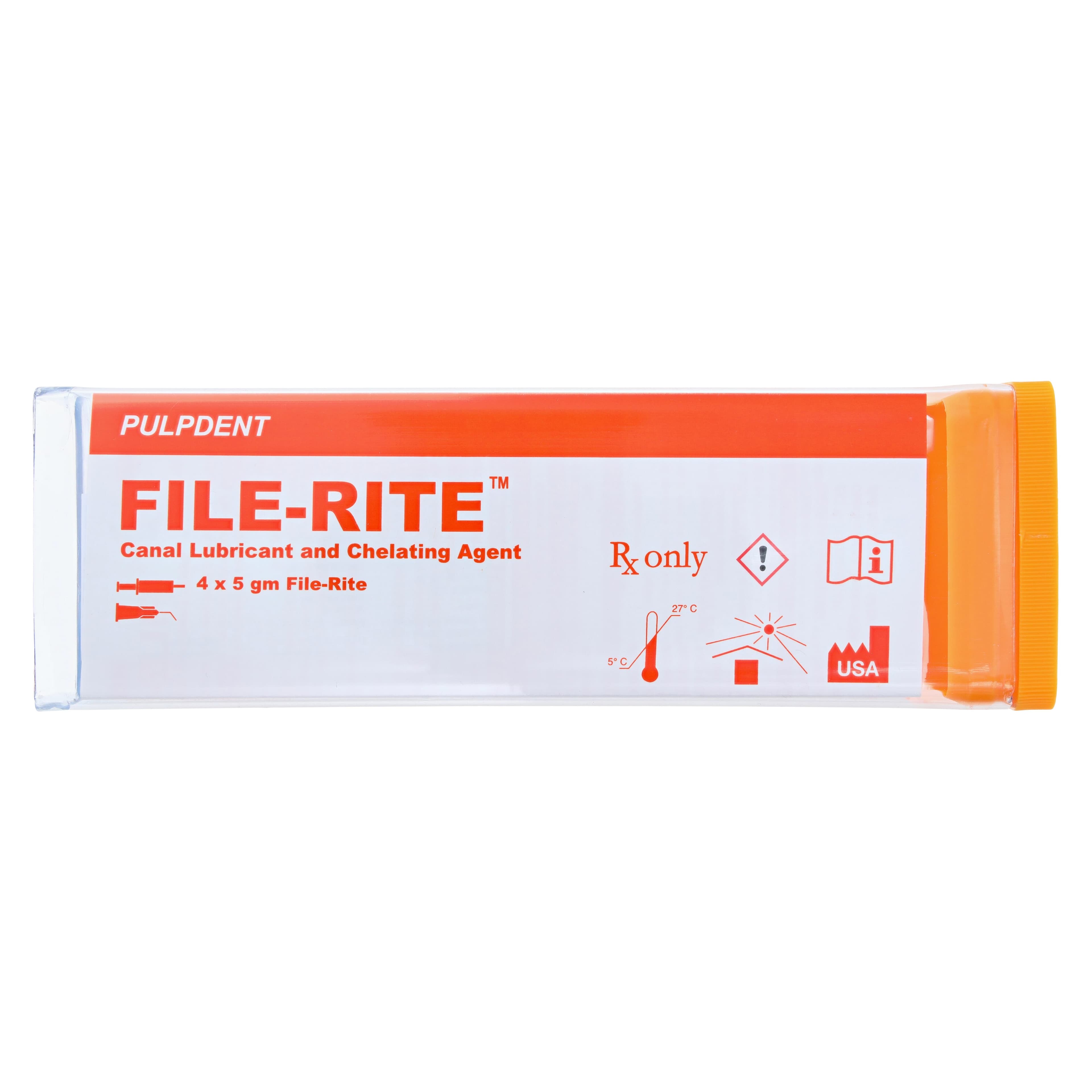 Pulpdent File-Rite 17% EDTA Semi-Gel Canal Lubricant Kit, 4 x 5 g Syringes + 50 Applicator Tips, FILE thumbnail 9