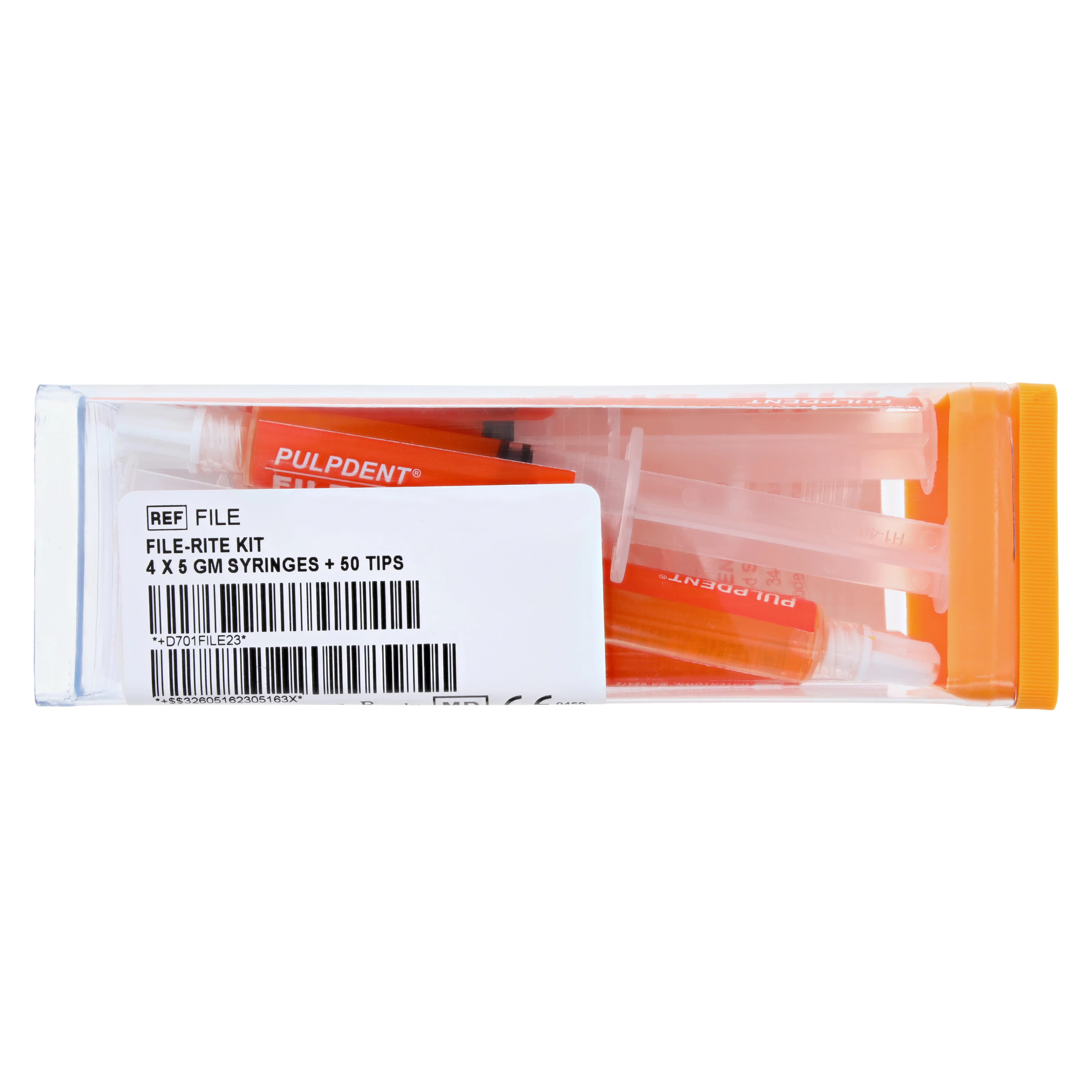 Pulpdent File-Rite 17% EDTA Semi-Gel Canal Lubricant Kit, 4 x 5 g Syringes + 50 Applicator Tips, FILE thumbnail 10