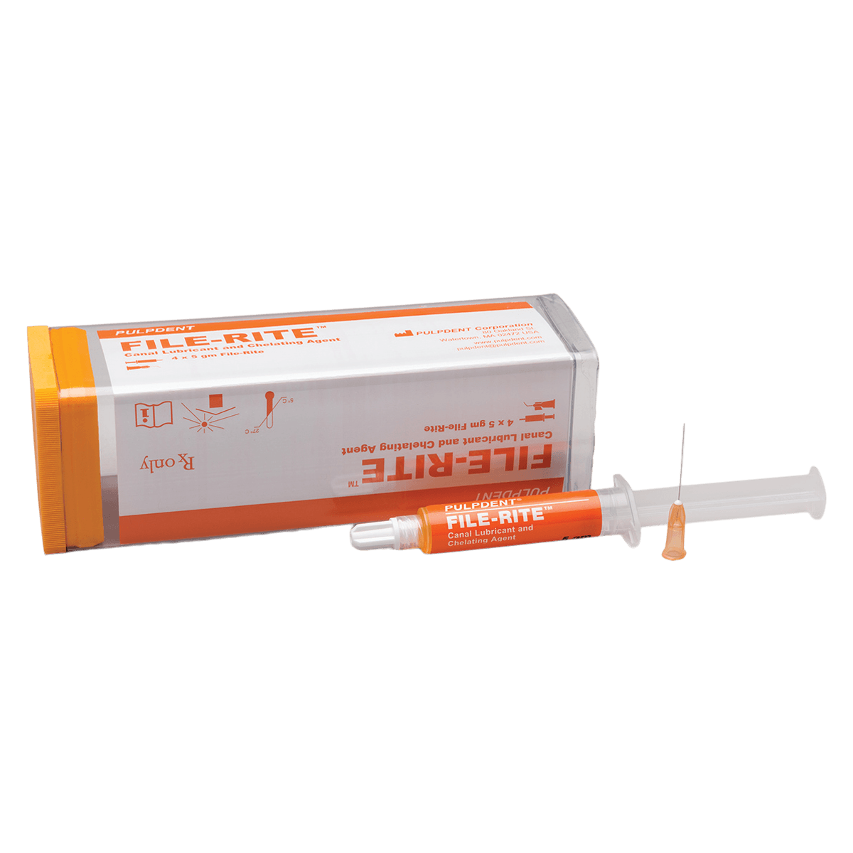Pulpdent File-Rite 17% EDTA Semi-Gel Canal Lubricant Kit, 4 x 5 g Syringes + 50 Applicator Tips, FILE thumbnail 2