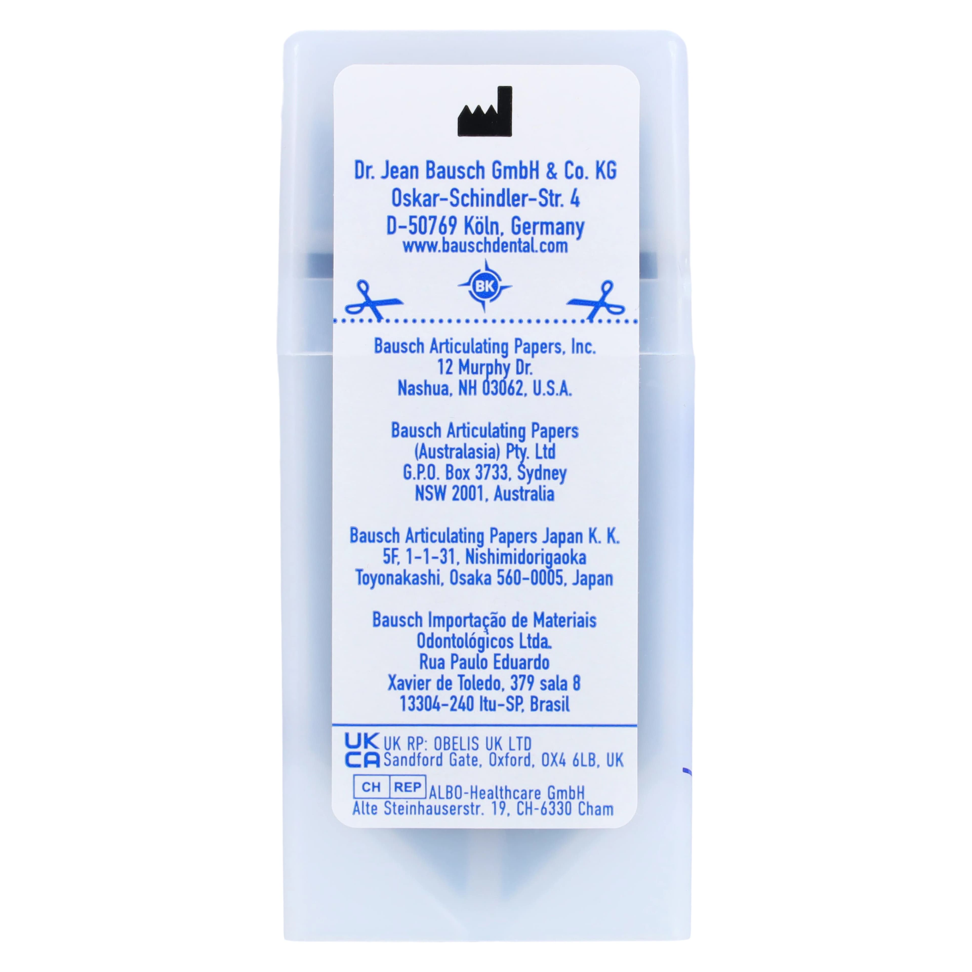 Bausch Progress 100 Articulating Paper Strips, 100 Micron, Blue, Plastic Dispenser, 300/Pk, BK-51 thumbnail 3