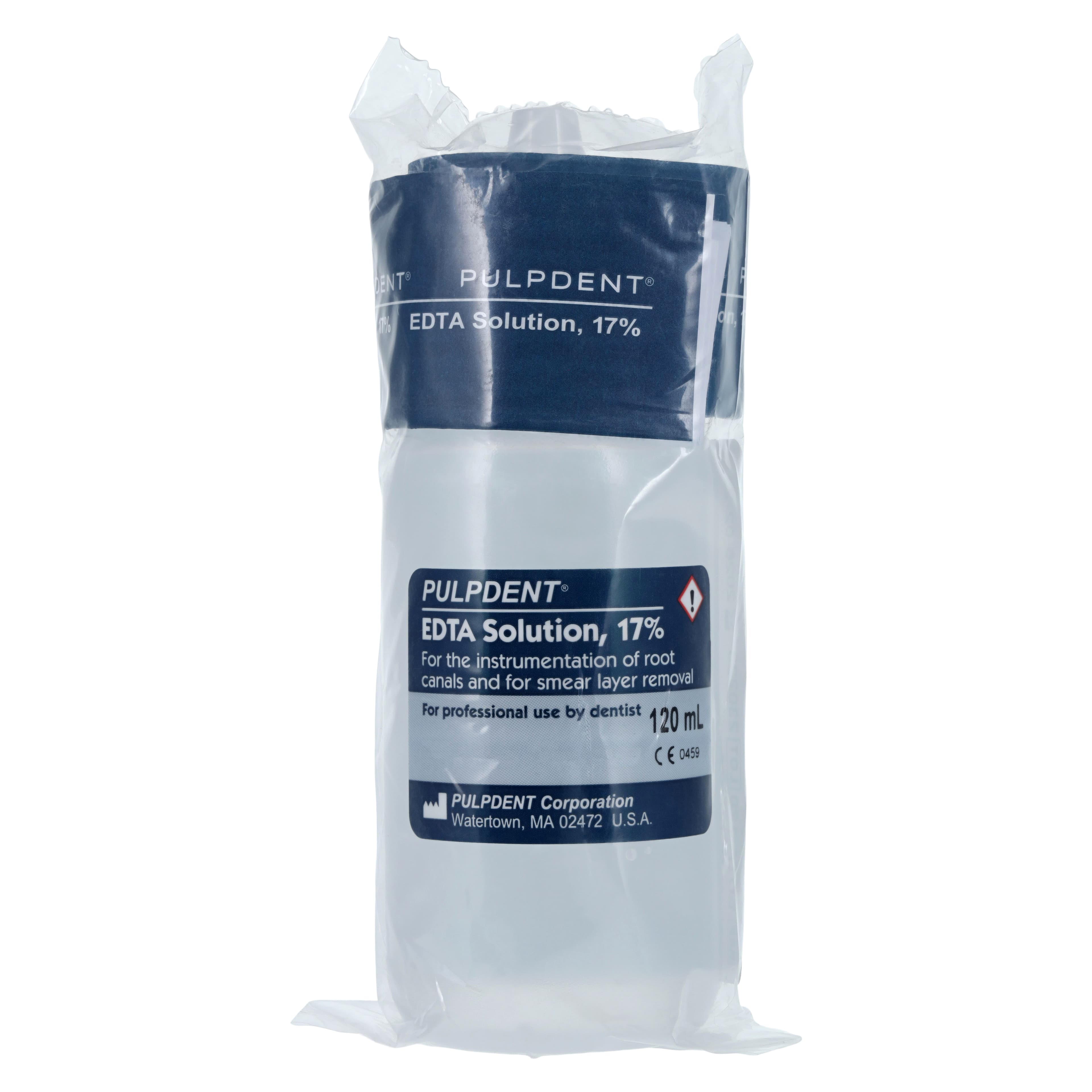 Pulpdent EDTA 17% Solution, Neutral pH Chelating Agent, 120 ml Bottle, EDTA-120 - 17% EDTA Solution, Bottle, 120 ml, 1/Pk, EDTA-120 - Image 1