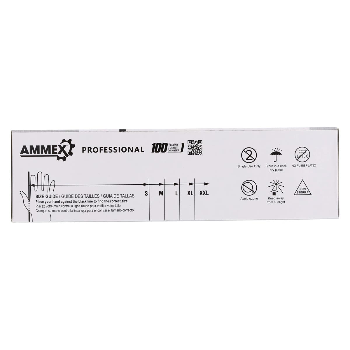 Ammex Black Nitrile Exam Gloves, Powder Free, Non-Sterile, Medium, 100/Box thumbnail 5
