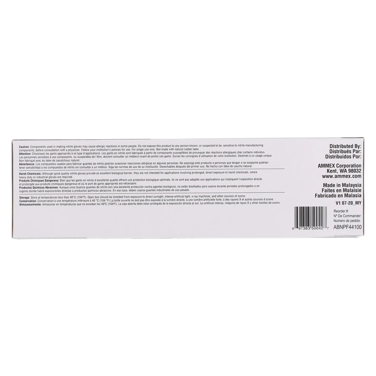 Ammex Black Nitrile Exam Gloves, Powder Free, Non-Sterile, Medium, 100/Box thumbnail 6