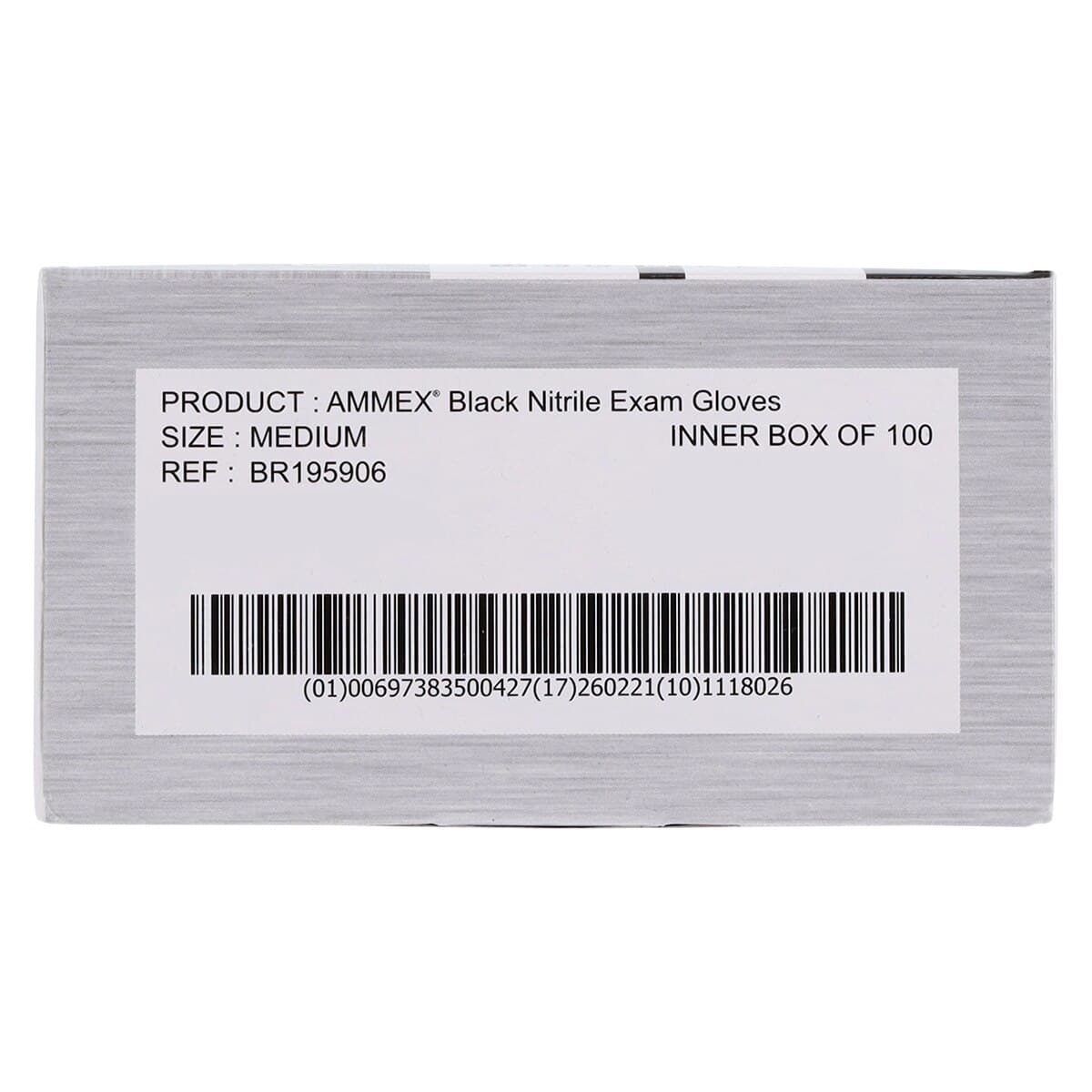 Ammex Black Nitrile Exam Gloves, Powder Free, Non-Sterile, Medium, 100/Box thumbnail 8
