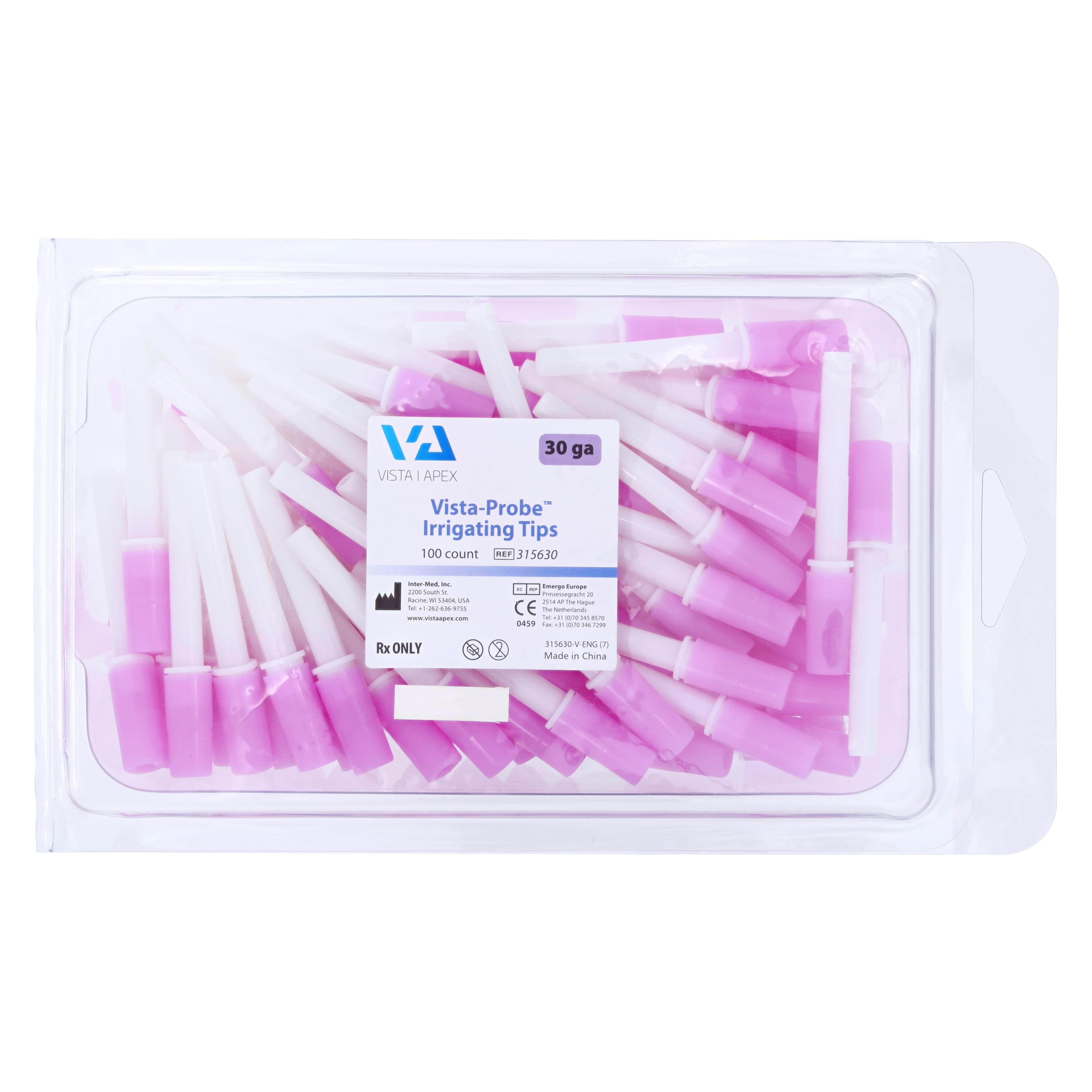 Vista-Probe Irrigating Tips, 30 Ga, 1" Bendable, Purple, 100/Pk, 315630 thumbnail 4