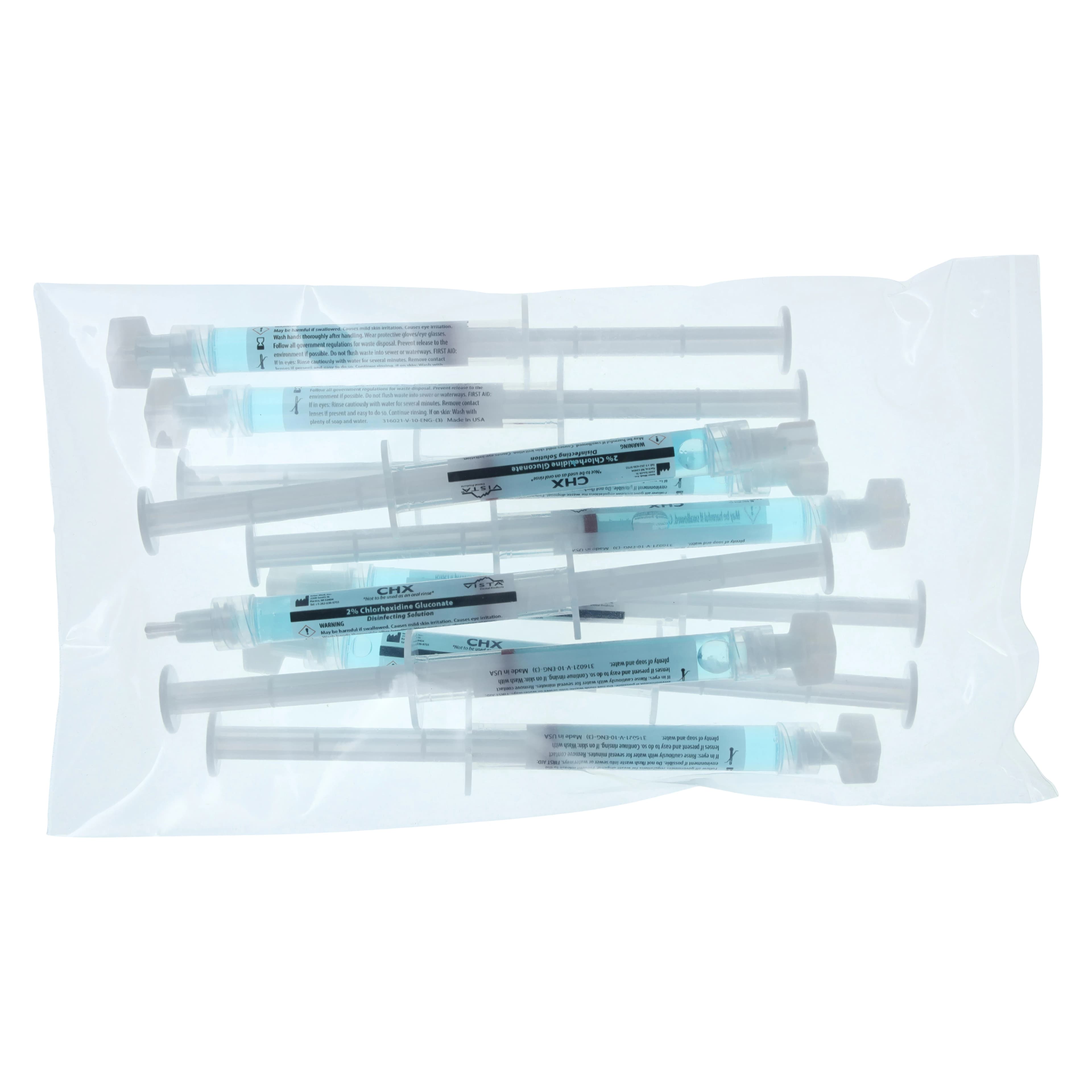 CHX-Plus 2% Chlorhexidine Gluconate Endo Refill Pack, 1.2 mL Prefilled Syringes, 20/Pkg, 503930 thumbnail 5