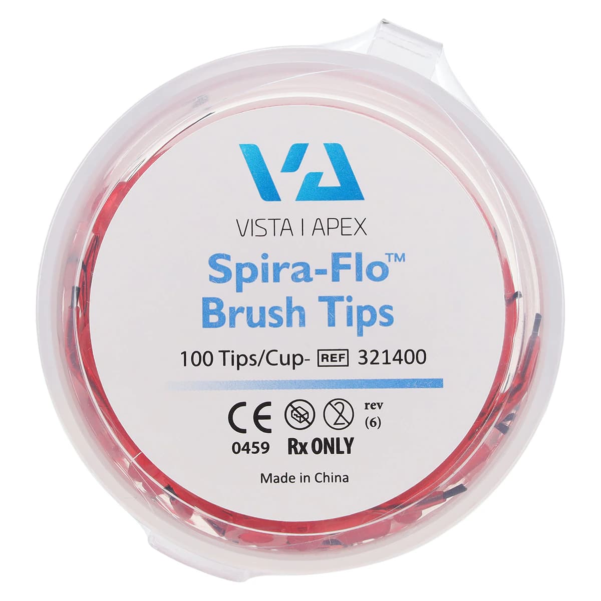 Spira-Flo Brush Tips, Red, 18-19 Gauge, Pre-Bent, 100/Pk, 321400 thumbnail 3