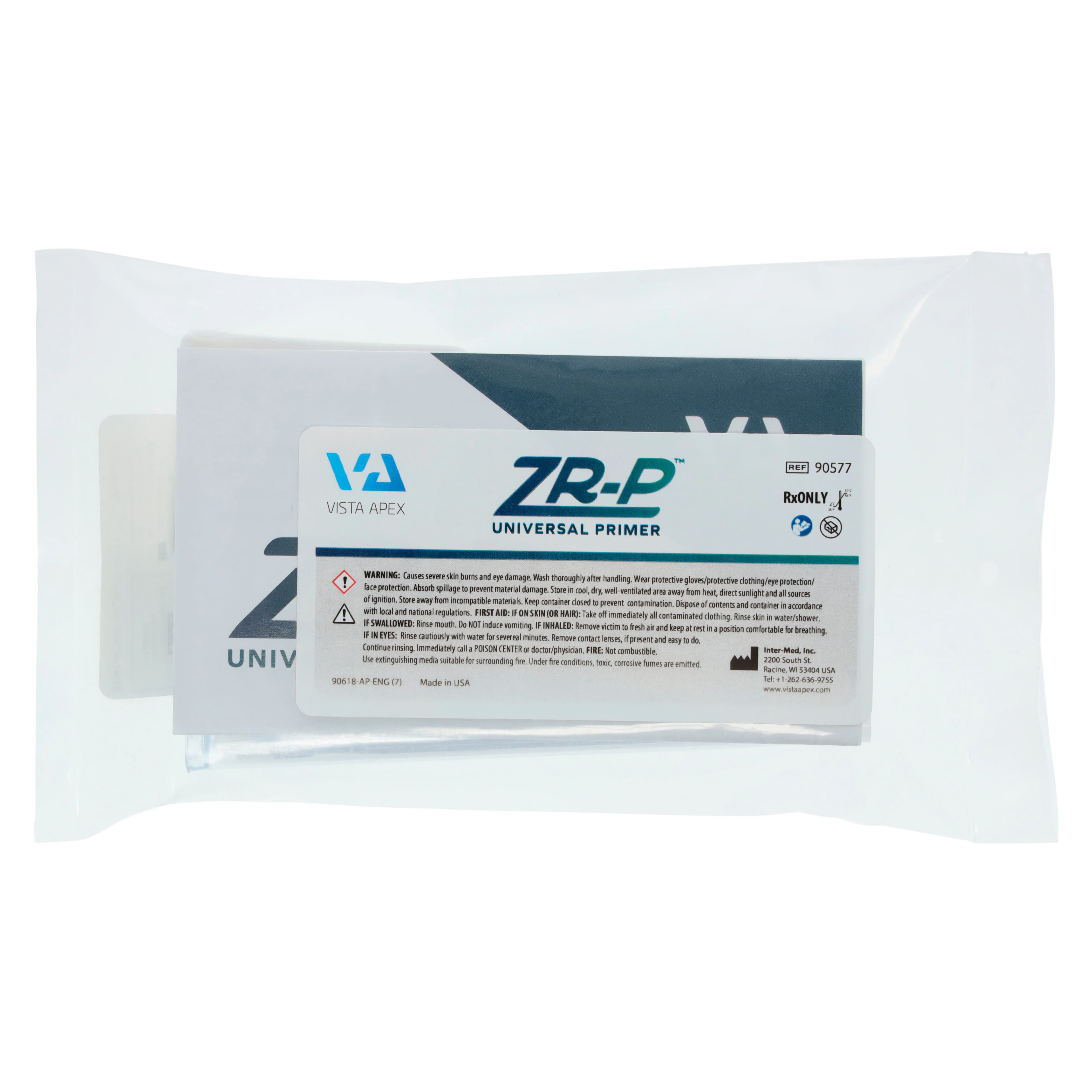Vista Apex ZR-P Universal Zirconia Primer, 4mL Bottle with 50 Applicators, #90577 thumbnail 4
