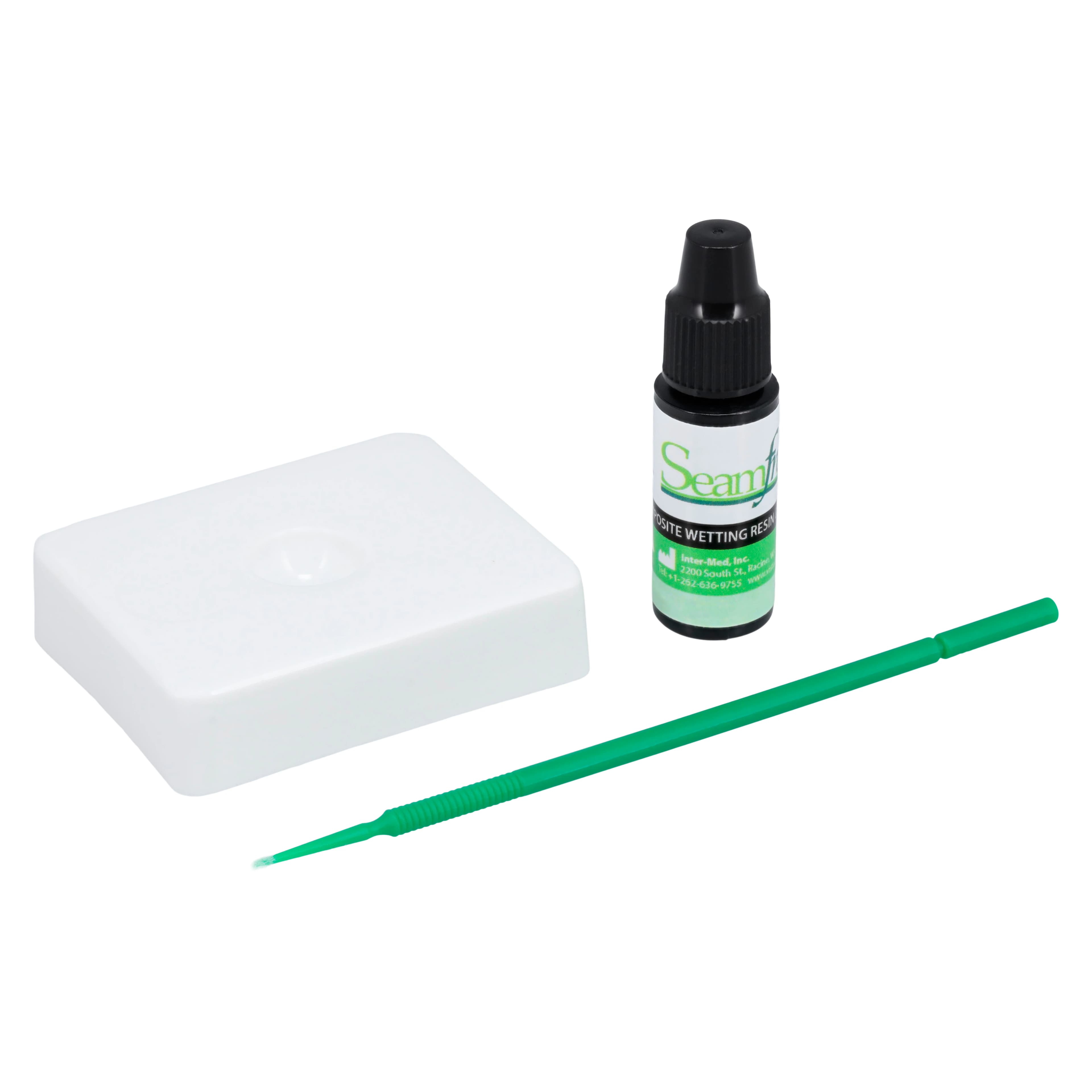 SeamFree Composite Wetting Resin & Lubricant, 3mL Bottle Kit with Single-Cavity Well and 25 Applicators, 90027 - Seamfree Wetting Resin Bottle Kit 3mL - Image 1