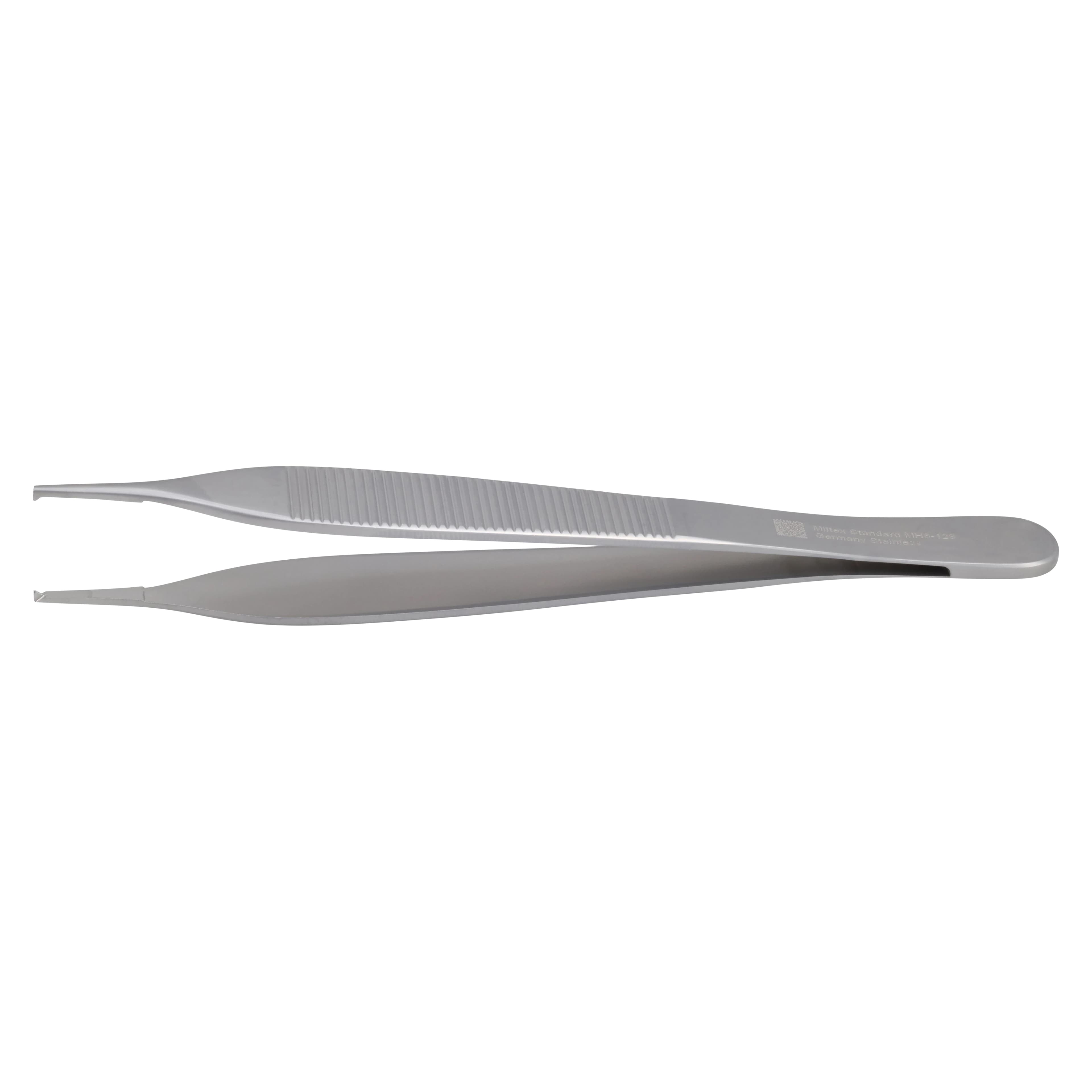 Miltex Meister-Hand Adson Tissue Suture Forceps, Straight, 4-3/4", Stainless Steel, Autoclavable - Forcep Adson Suture - Image 1