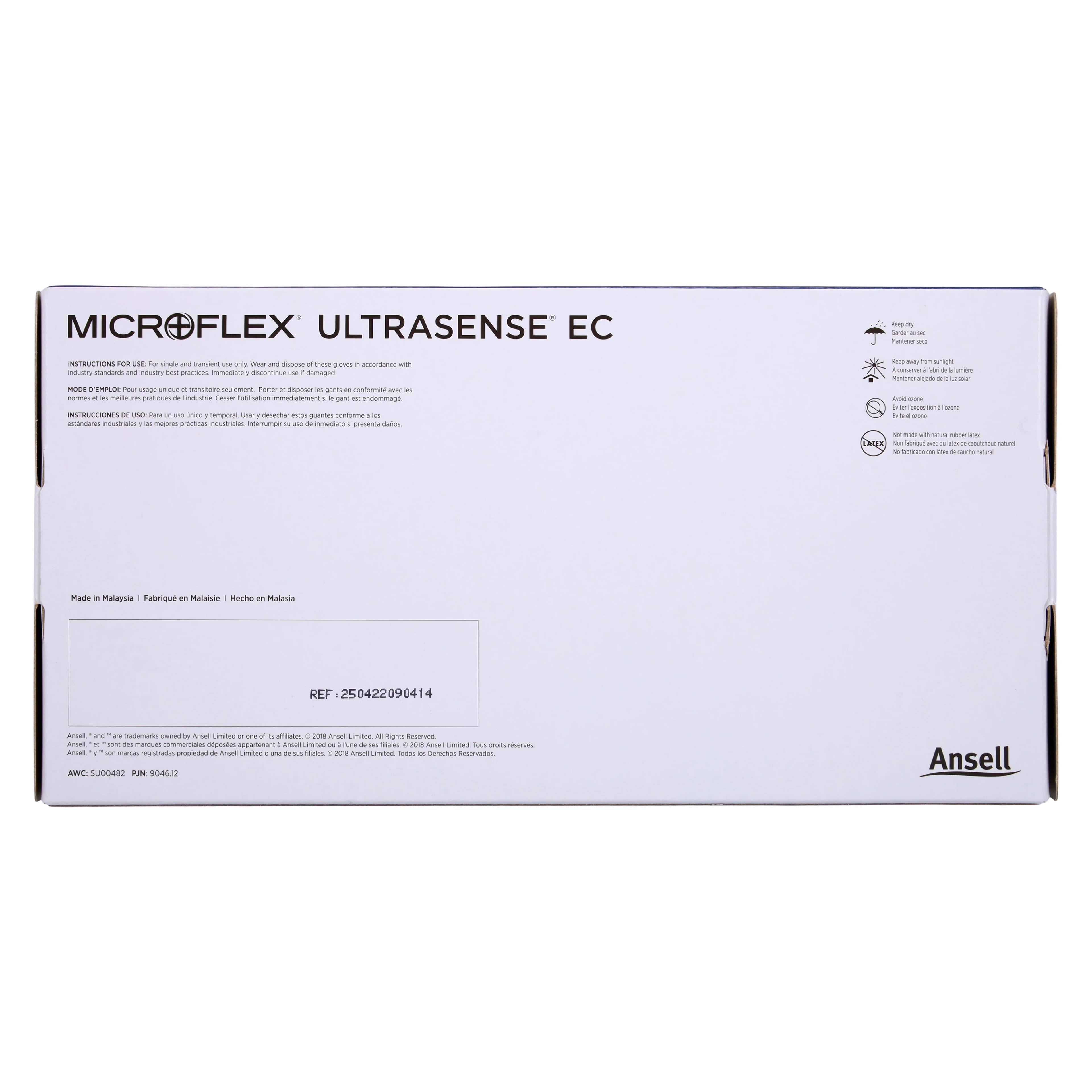 UltraSense EC Powder-Free Nitrile Examination Gloves, Extended Cuff, Large, Blue, 100/Box, USE-880-L thumbnail 5
