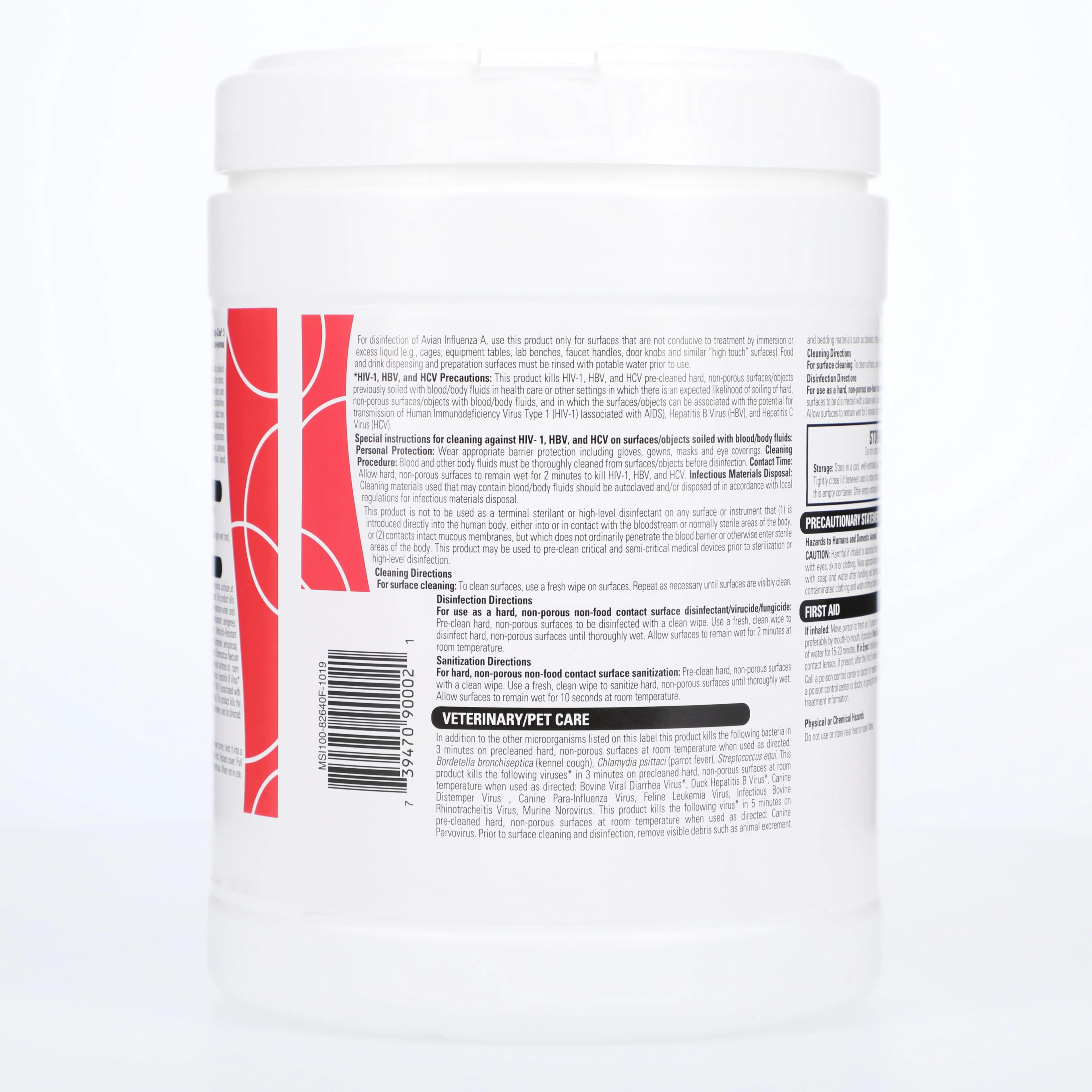 Opti-Cide3 Surface Disinfectant Wipes, 6" x 10", 100/Canister, DOCW06-100 thumbnail 3