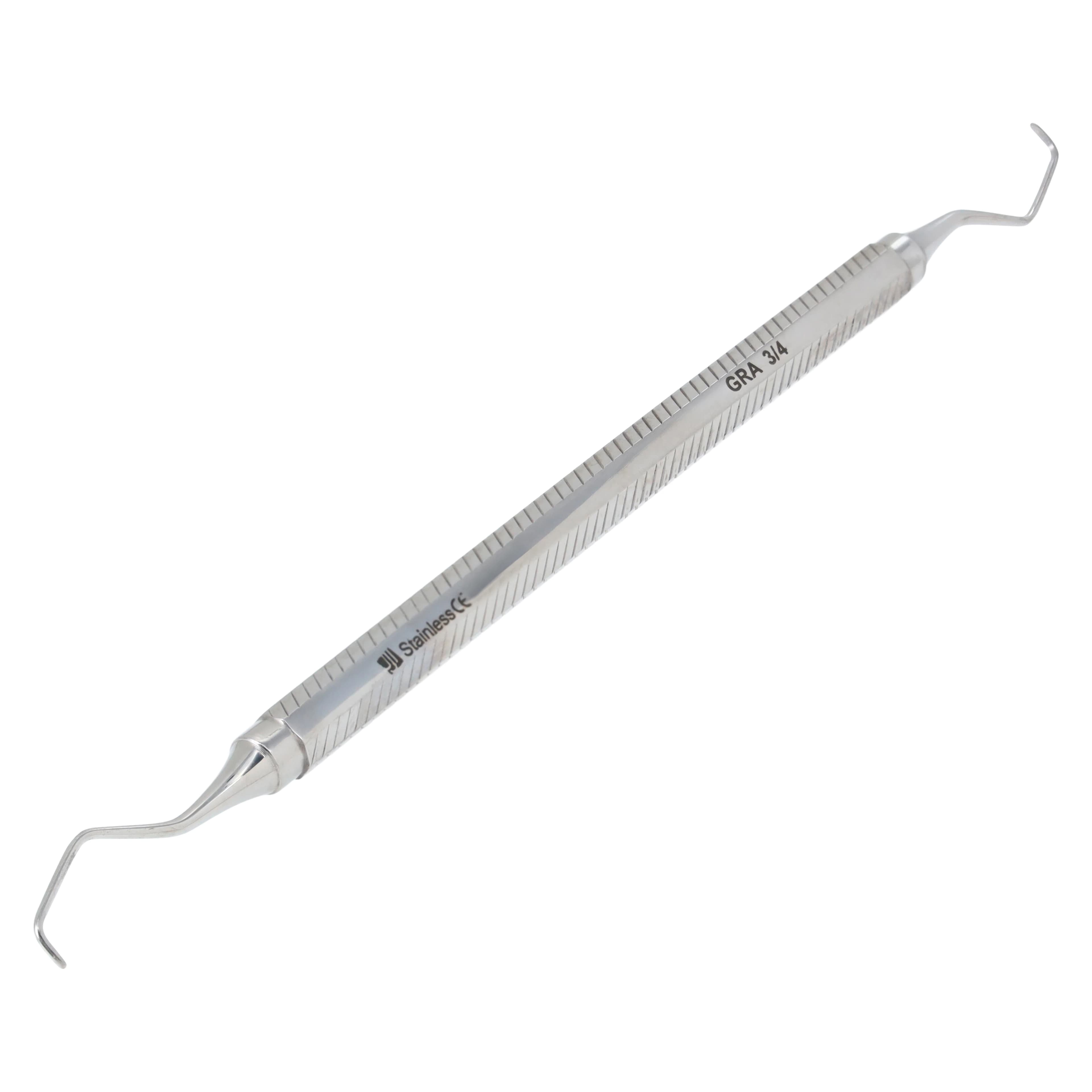 J&J Instruments Gracey Curette #3/4, Double End, Standard Handle, Stainless Steel, 11-634 thumbnail 2