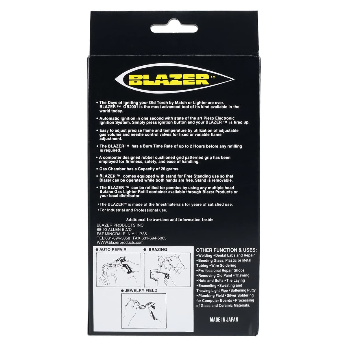 Blazer GB 2001 Butane Micro Torch, Piezo Ignition, 2500°F, GB-2001 thumbnail 6