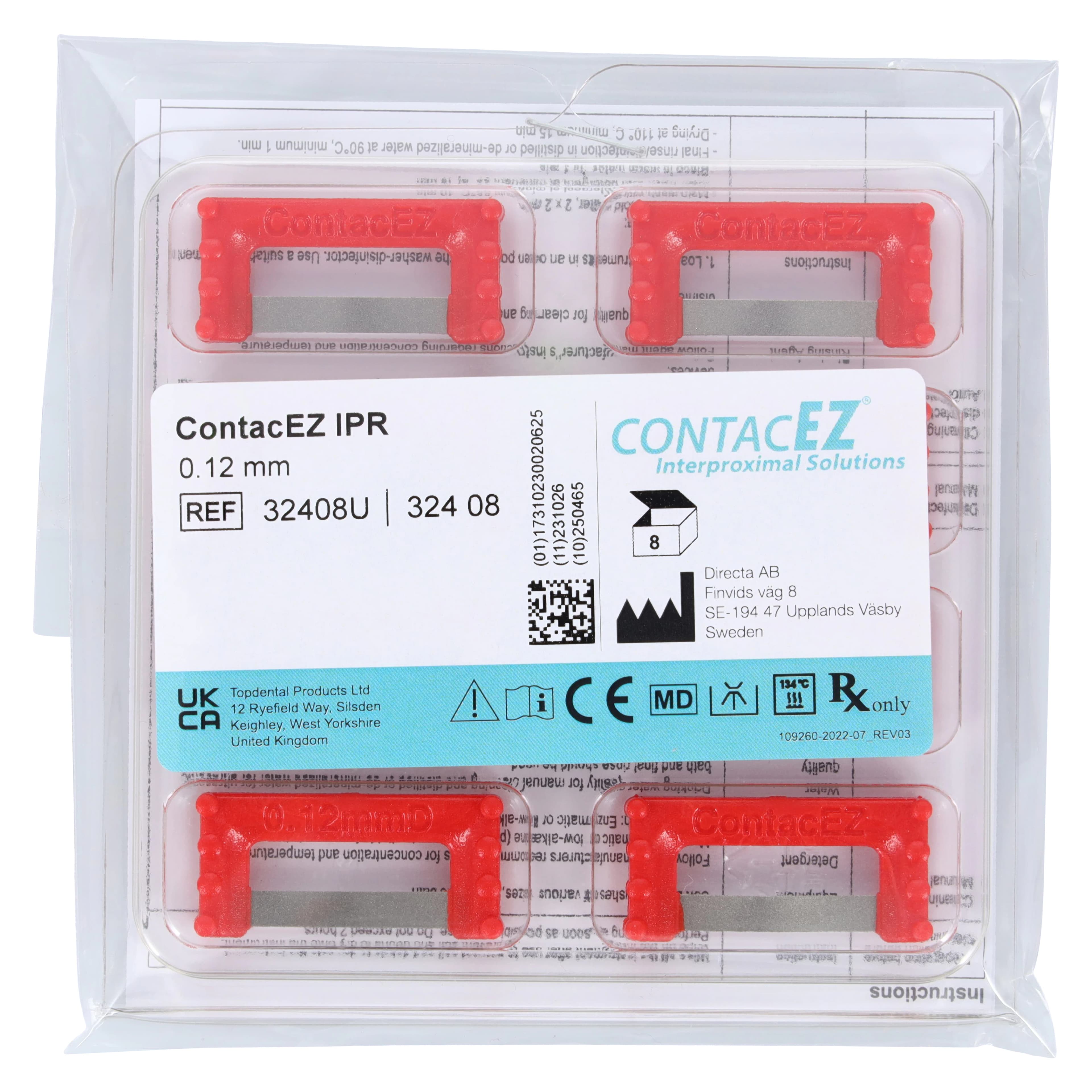 ContacEZ® Red IPR Opener, Double-Sided, Medium Grit, 0.12mm Thickness, 4mm Width, 8/Pack, 32408 thumbnail 4