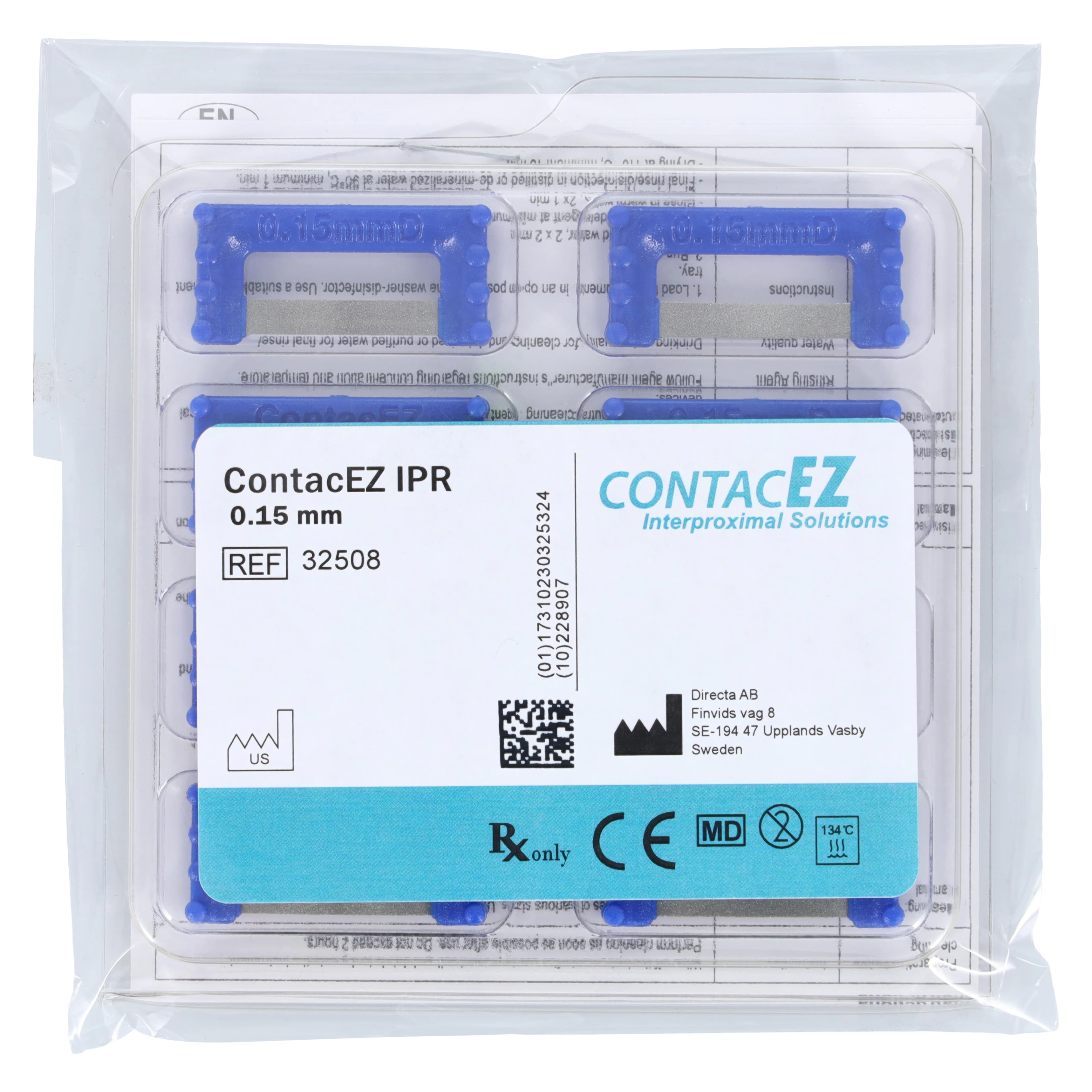 ContacEZ IPR Widener Strips, Double-Sided Coarse Diamond, Dark Blue, 0.15mm, 8/Pack, 32508 thumbnail 4
