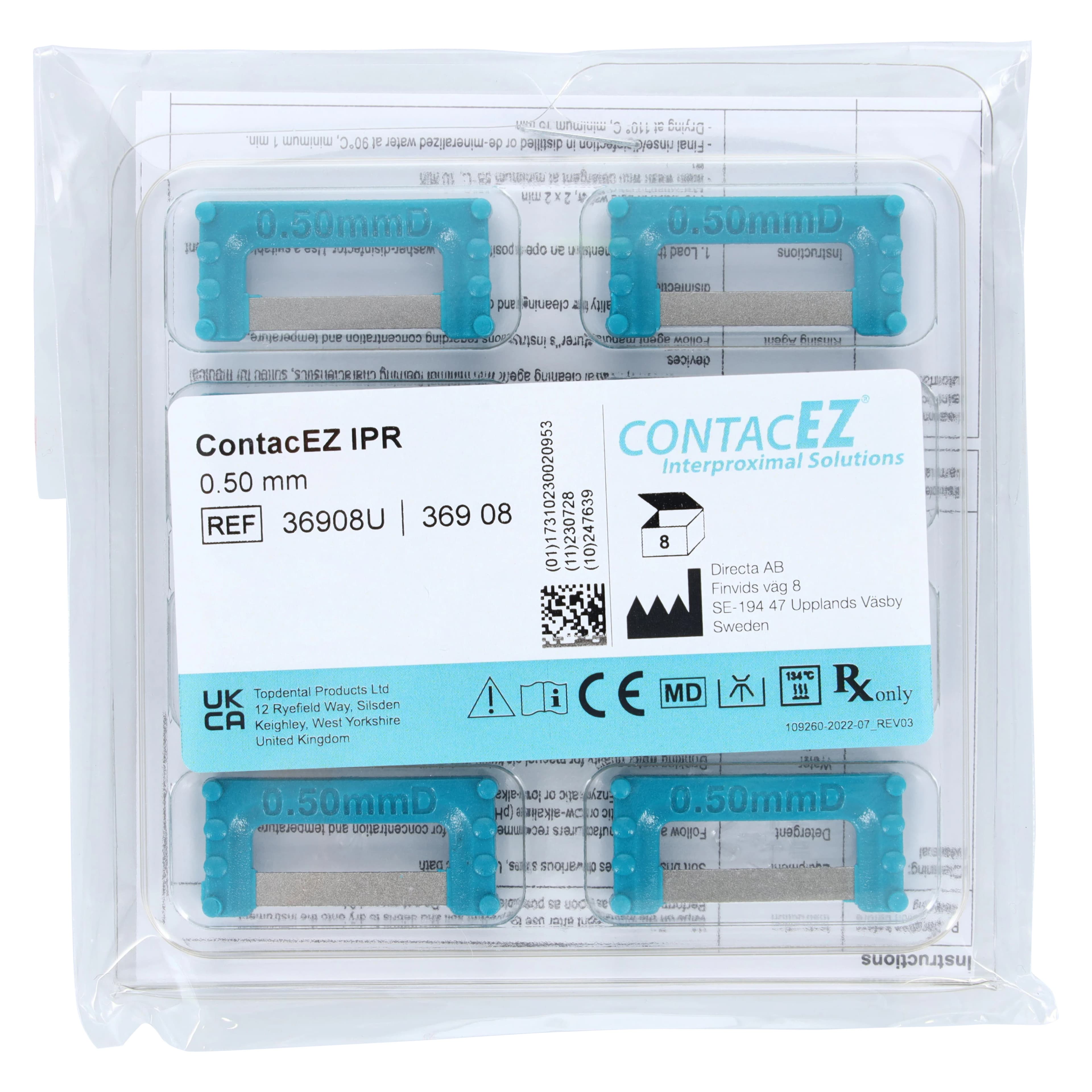 ContacEZ IPR Plus 0.50mm Double-Sided Widener, Coarse Diamond, Teal, 8/Pack thumbnail 5