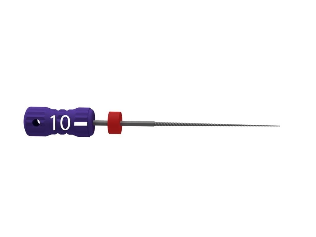 Coltene MicroMega B6 K-Files, Sterile, Size #10, 21 mm, 0.02 Taper, Stainless Steel, 6/Pk, 60029723 thumbnail 2