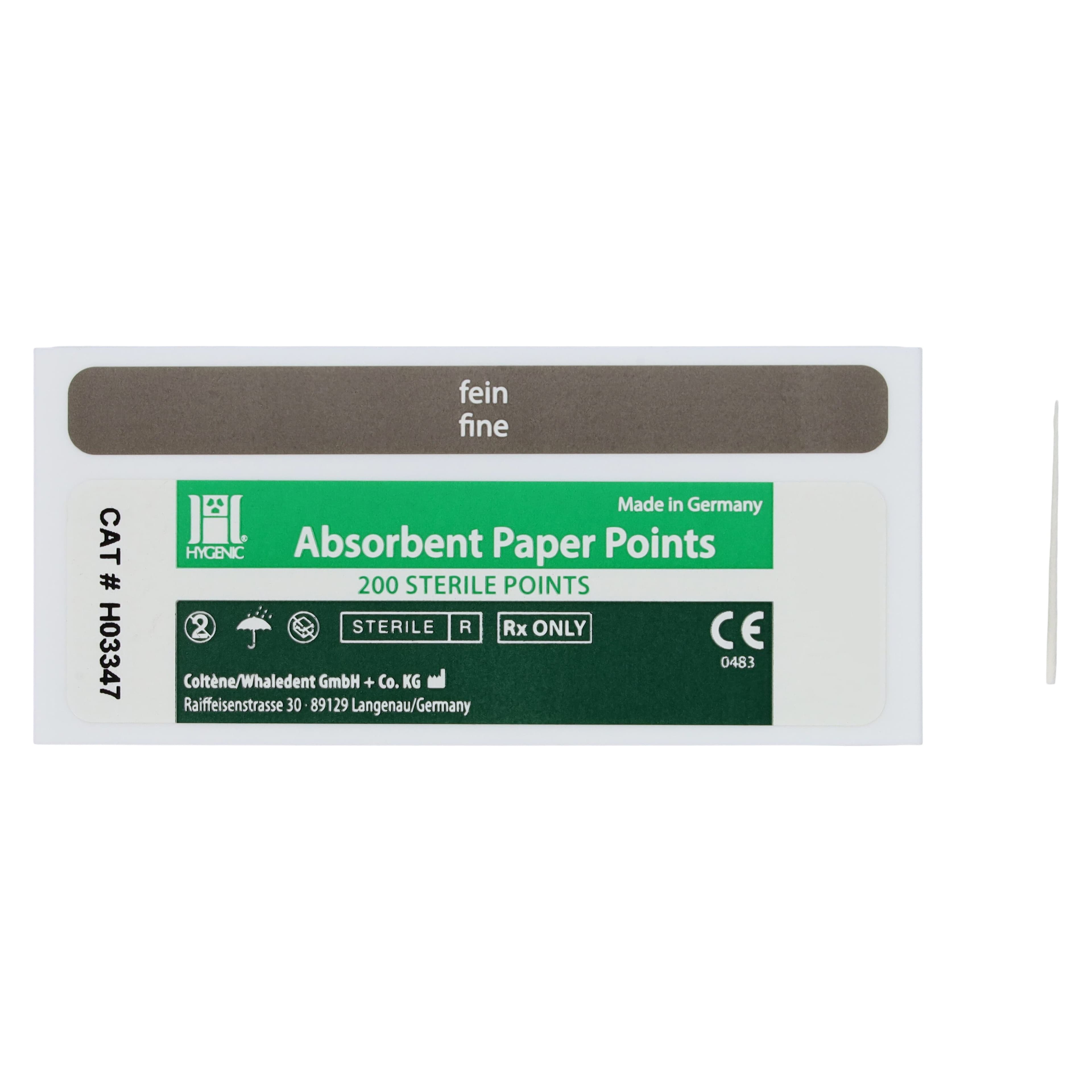 Hygenic Absorbent Paper Points, Fine, White, Bulk Package, 200/Pkg, H03347 thumbnail 4