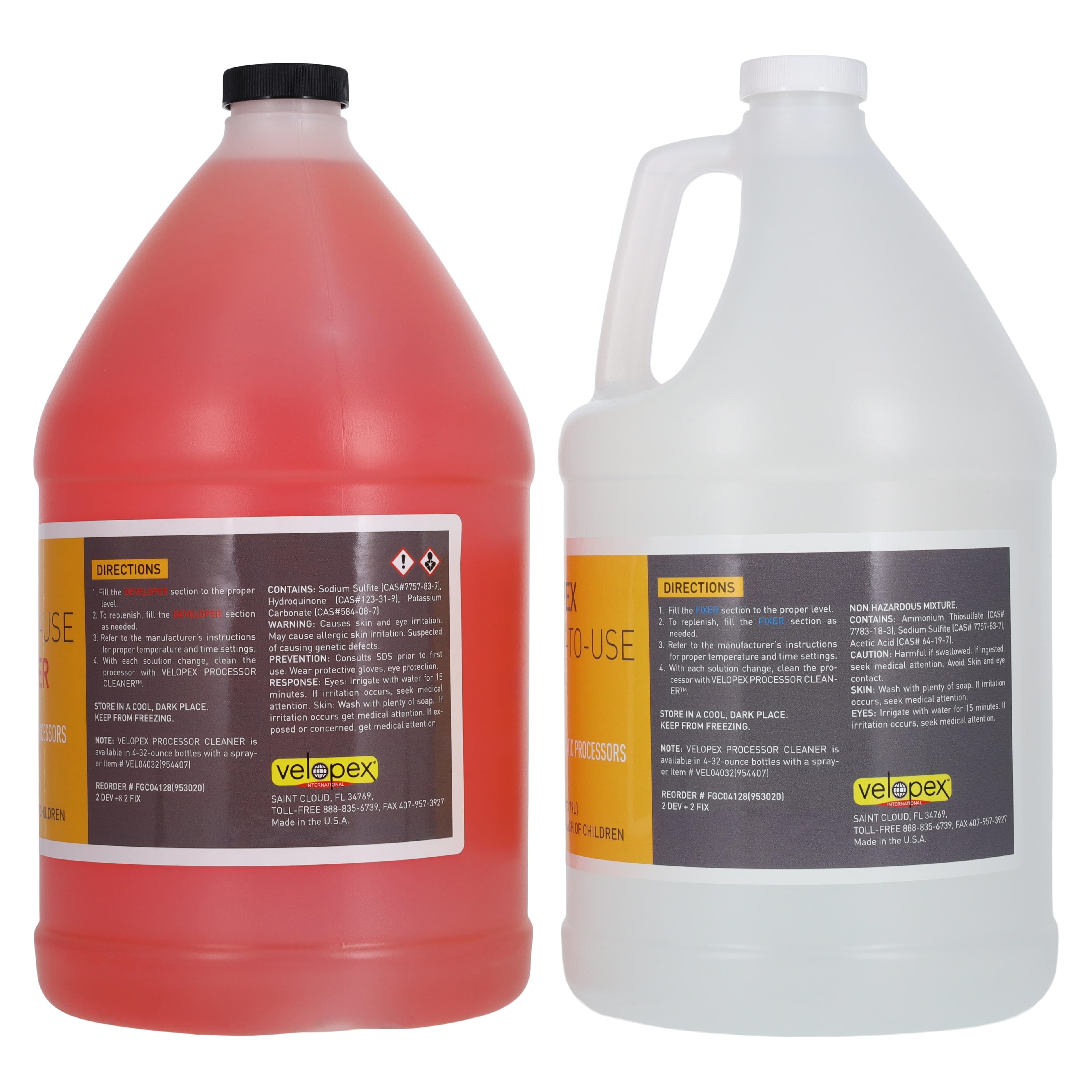 Velopex Ready-to-Use Developer & Fixer, 2 Gallons Developer + 2 Gallons Fixer, 4/Case, FGC04128 thumbnail 2