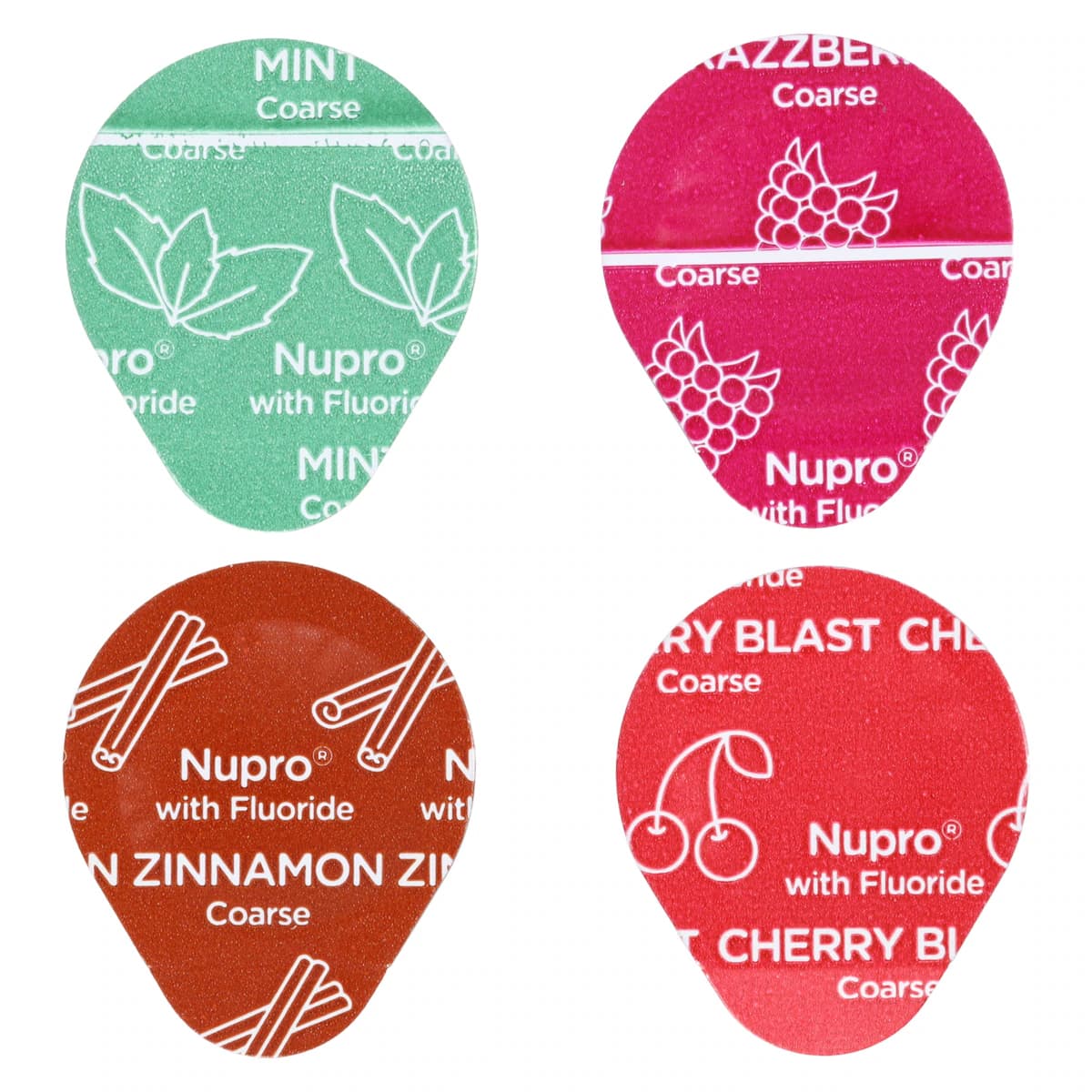 NUPRO® Prophy Paste, Coarse Grit, Adult Variety Pack with Fluoride, 200 Single-Dose Cups (50 each Cherry, Mint, Razzberry, Zinnamon), 638028 thumbnail 5