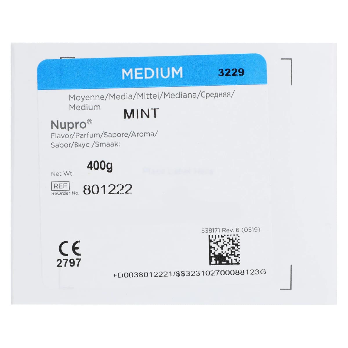 Nupro Extra Care Prophy Paste with Fluoride, Medium Grit, Mint, Unit Dose Cups, 200/Box, 801222 thumbnail 4