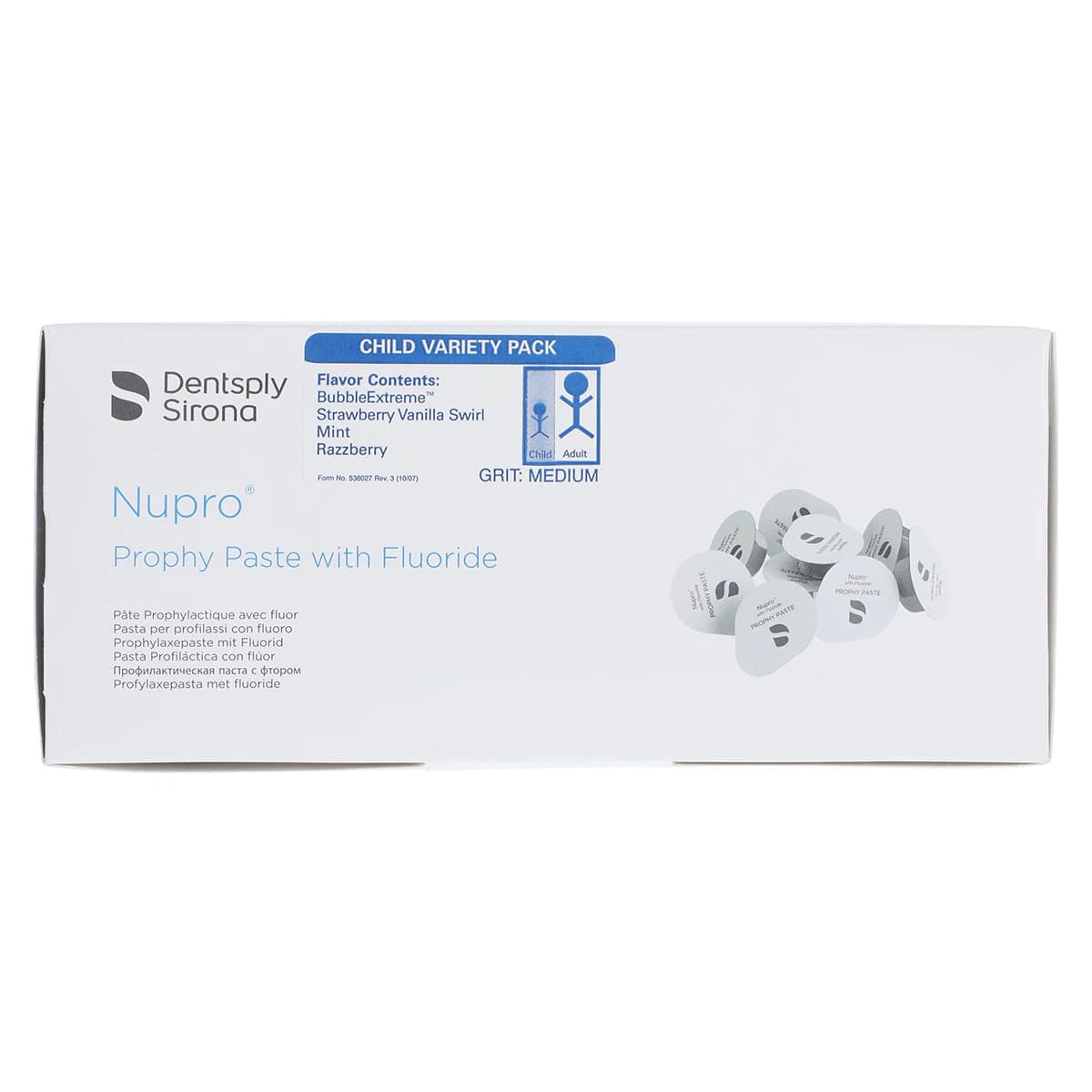 NUPRO® Prophy Paste Variety Pack, Medium Grit, with Fluoride, Child, 200 Unit Dose Cups, 638027 thumbnail 2