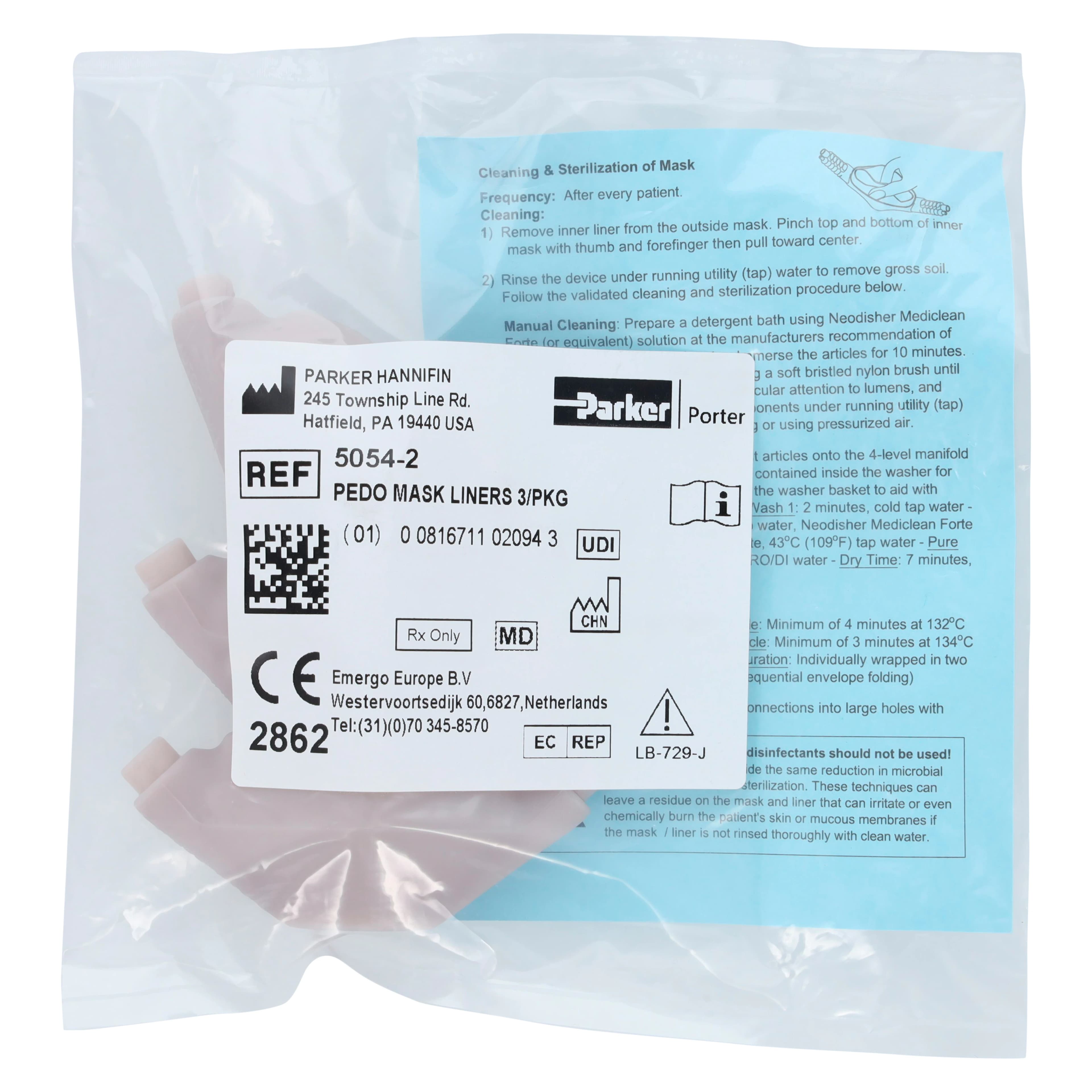 Porter Scavenger PEDO Hood Liners, Pediatric, Autoclavable, 3/Pk, 5054-2 thumbnail 6