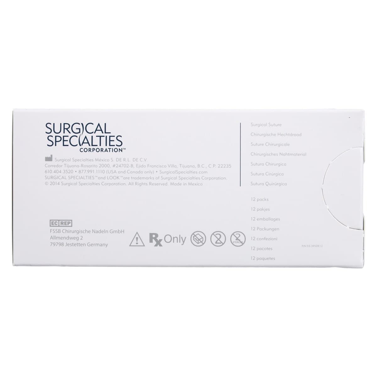 Look Plain Gut Absorbable Suture, 3-0, 18", C-6 Reverse Cutting Needle, 19 mm 3/8 Circle, Beige, 12/Box, 592B thumbnail 4