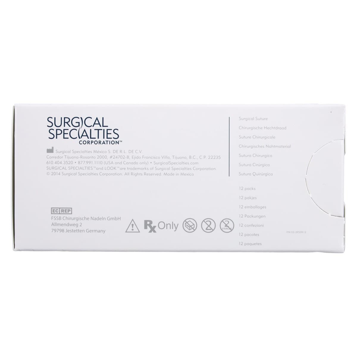Look Plain Gut Absorbable Suture, 3-0, 18" (45 cm), C-21 Reverse Cutting Needle, 1/2 Circle, 26 mm, Beige, 12/Pk, 593B thumbnail 4