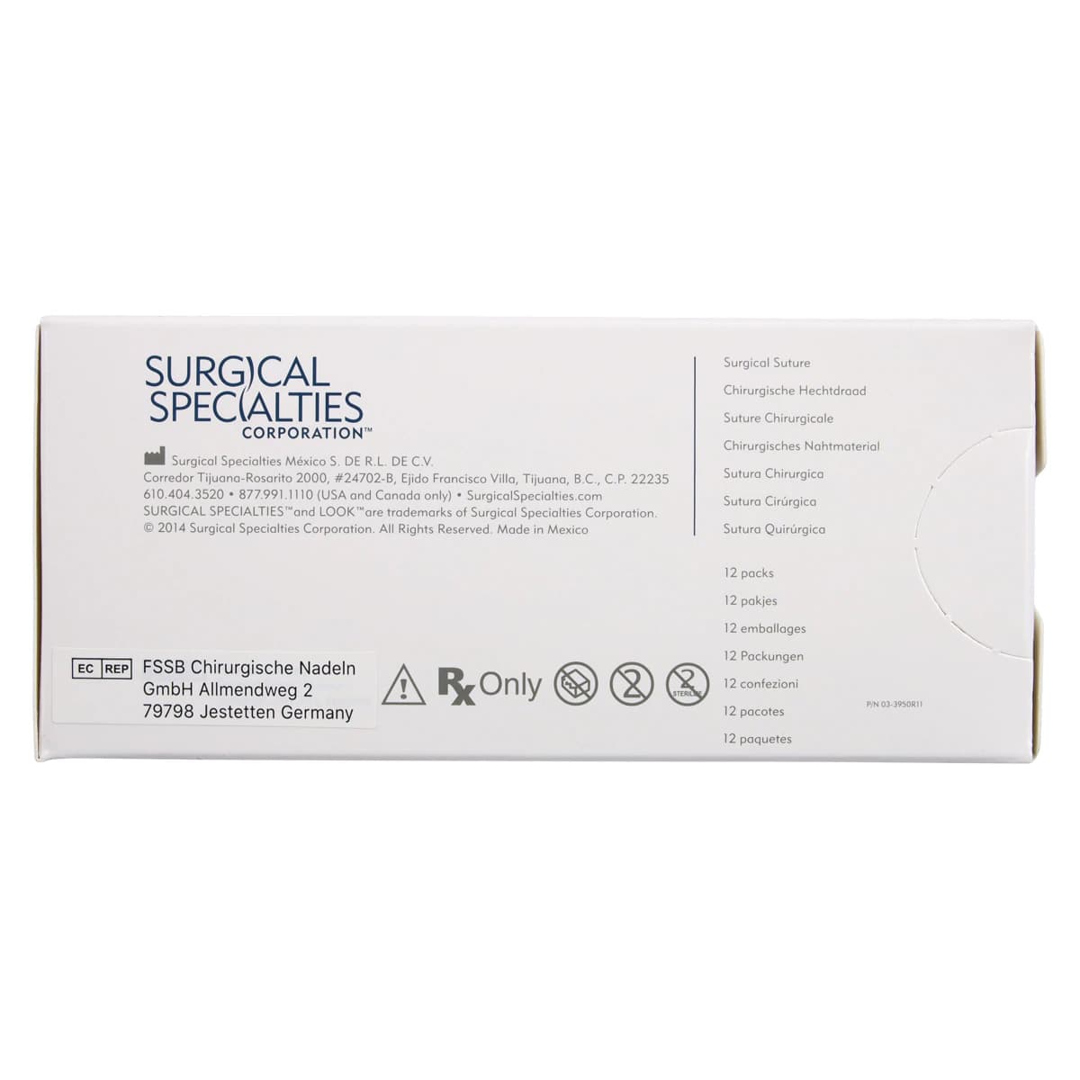 Look Plain Gut Absorbable Suture, 5-0, 18" (45 cm), C-6 Reverse Cutting Needle, 19 mm, 3/8 Circle, Beige, 12/Box, 500B thumbnail 4