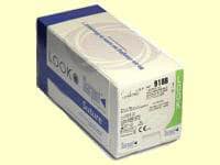 Look Plain Gut Absorbable Suture, 4-0, 18", C-6 Reverse Cutting Needle, 3/8 Circle, 12/Box, 591B - Look Suture 4-0 18" Plain Gut Monofilament C-6 Beige 12Bx - Image 1