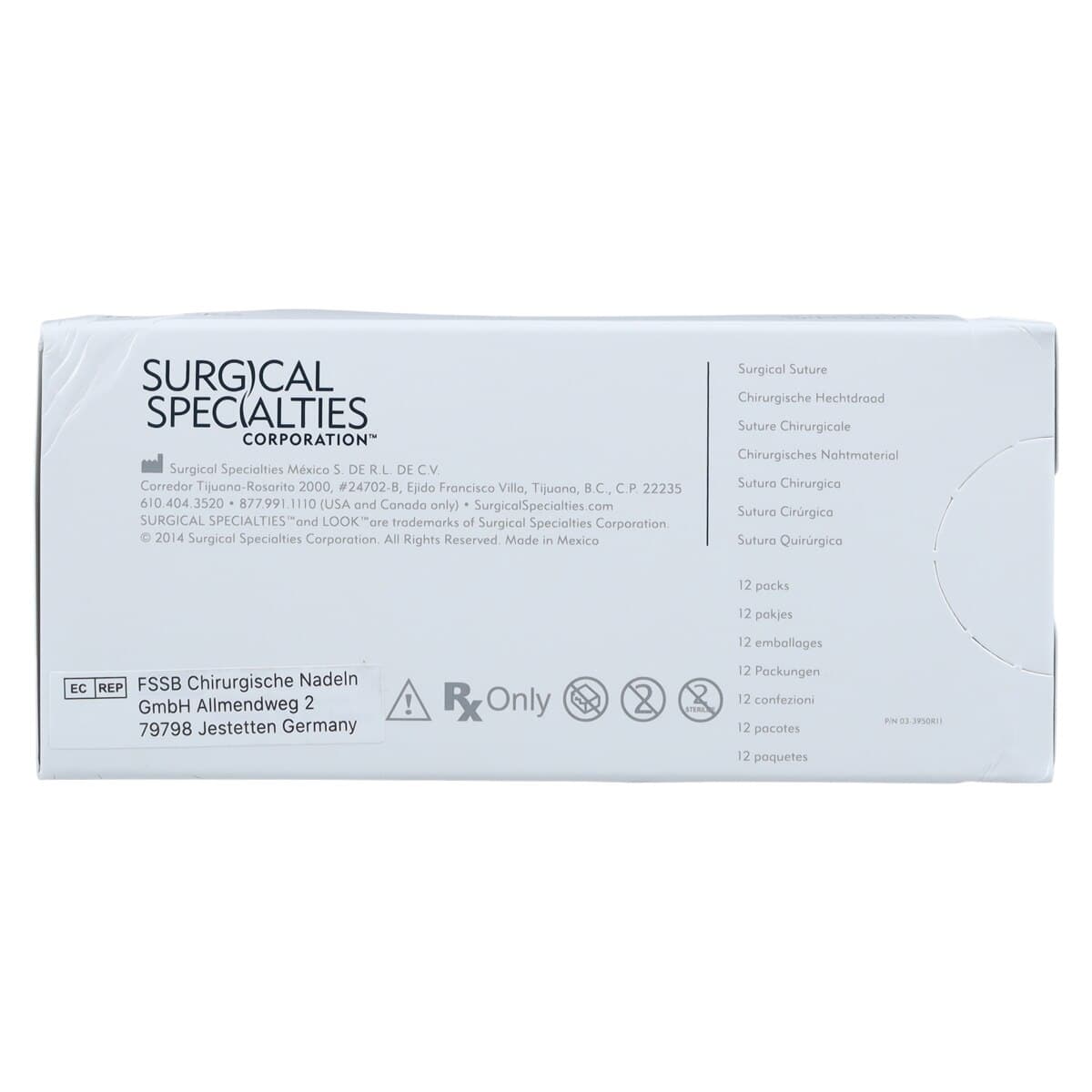 LOOK™ PolySyn™ Absorbable Braided Suture, 3-0, PGA, Undyed, PC-31 Precision Reverse Cutting Needle, 3/8 Circle, 18", 12/Box, 497B thumbnail 4