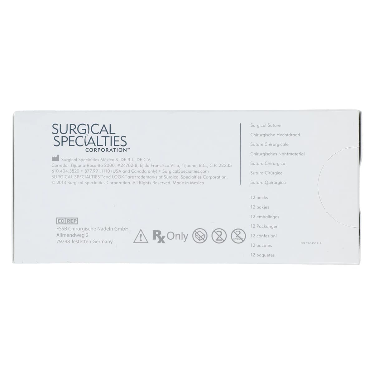 Look Chromic Gut Absorbable Suture, 5-0, 18"/45 cm, C26 Reverse Cutting 1/2 Circle 15 mm Needle, 12/Pk, 598B thumbnail 4