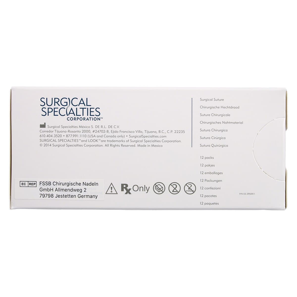 LOOK Sharpoint Silk Black Braided Non-Absorbable Suture, 5-0, 18" (45 cm), C-26 1/2 Circle Reverse Cutting Needle, 12/Box, 779B thumbnail 4