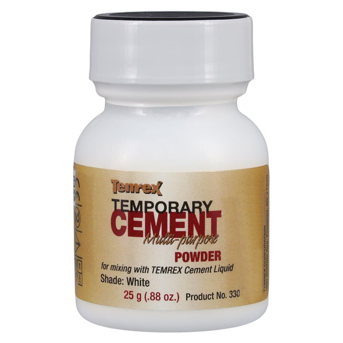 Temrex Zinc Oxide Eugenol Temporary Cement, White Powder Refill, 25 g Bottle, 330 thumbnail 2
