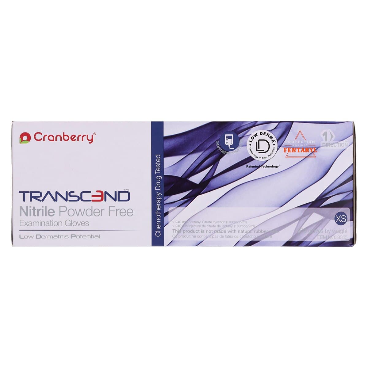 Transcend Nitrile Powder-Free Exam Gloves, X-Small, Matte Blue, 300/Box, CR3365 thumbnail 6