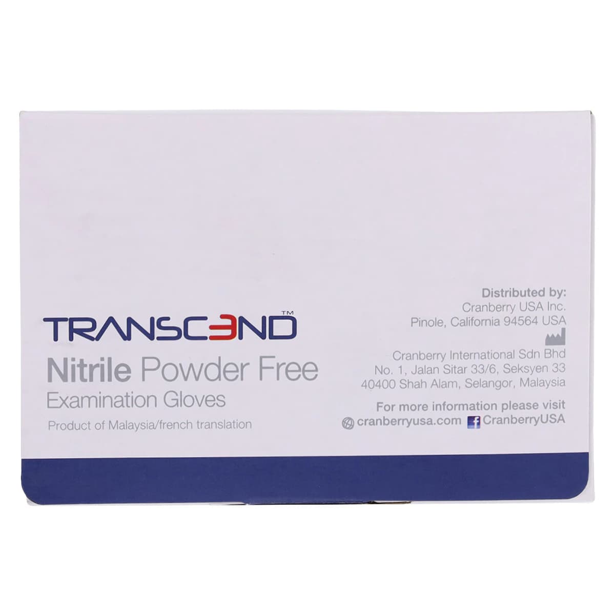 Transcend Nitrile Powder-Free Exam Gloves, X-Small, Matte Blue, 300/Box, CR3365 thumbnail 8