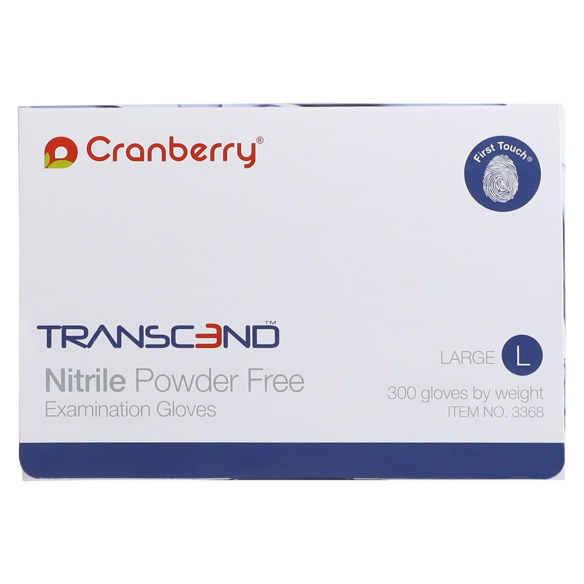 Cranberry Transcend Nitrile Powder-Free Exam Gloves, Large, Matte Blue, 300/Box, CR3368 thumbnail 9