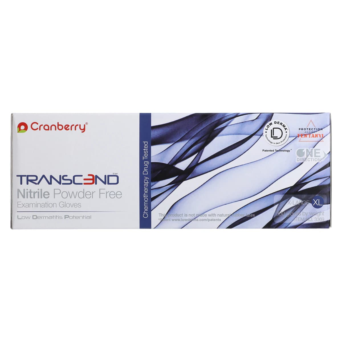 Transcend Nitrile Powder-Free Exam Gloves, X-Large, Matte Blue, Fingertip Textured, 250/Box, CR3369 thumbnail 6