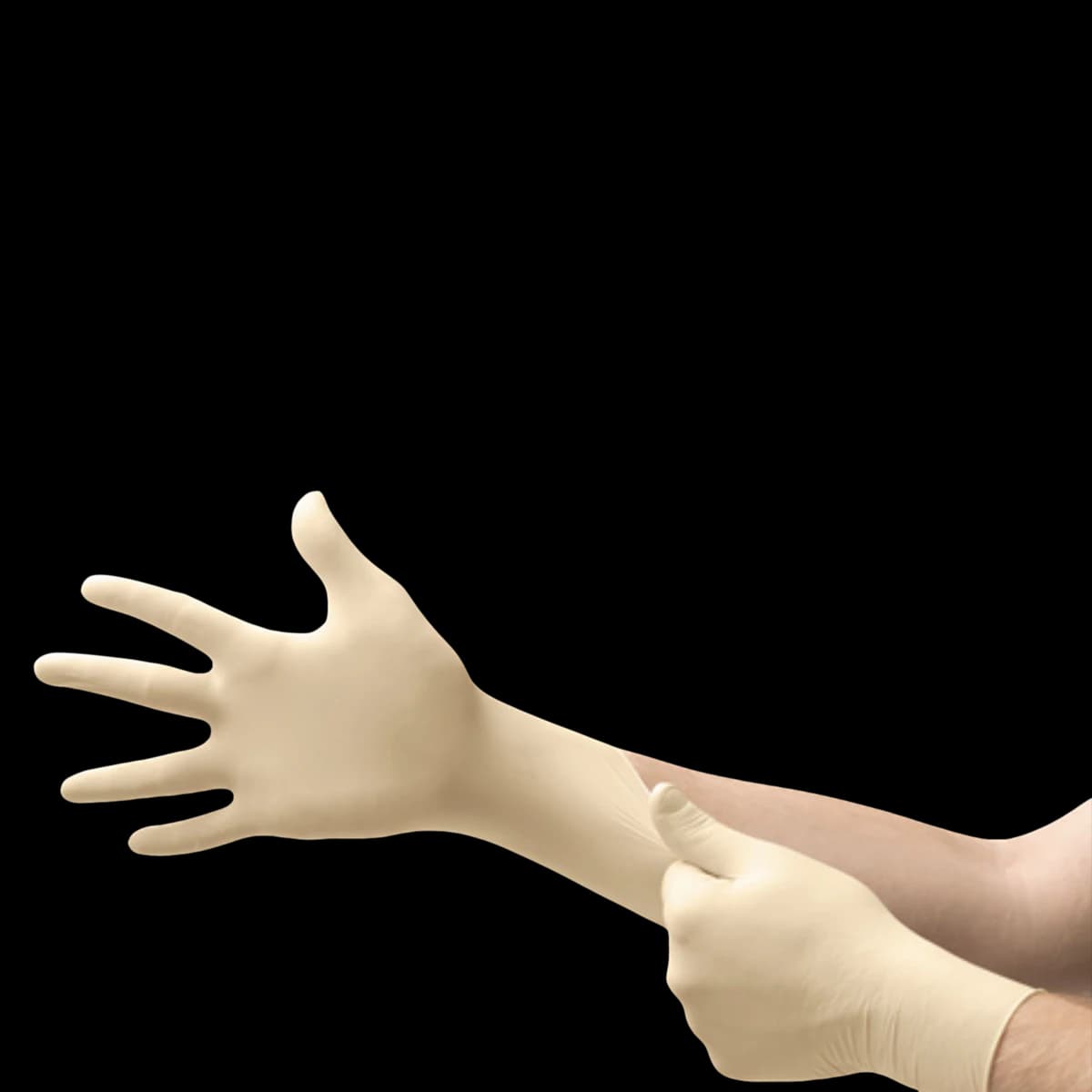 Evolution One Latex Examination Gloves, Powder-Free, Non-Sterile, Textured, Large, Natural, 100/Box, EV-2050-L thumbnail 2