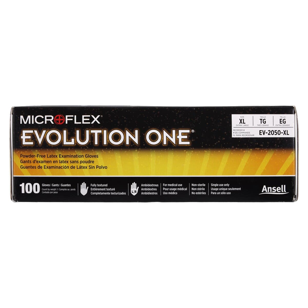 Evolution One® Latex Exam Gloves, Powder Free, Non-Sterile, Textured, Extra Large, Natural, 100/Box, EV-2050-XL thumbnail 5