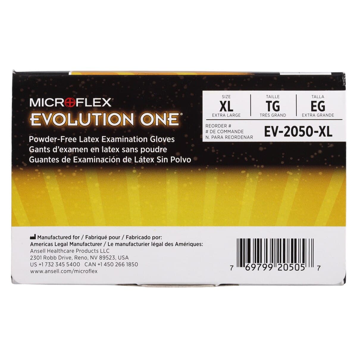 Evolution One® Latex Exam Gloves, Powder Free, Non-Sterile, Textured, Extra Large, Natural, 100/Box, EV-2050-XL thumbnail 6