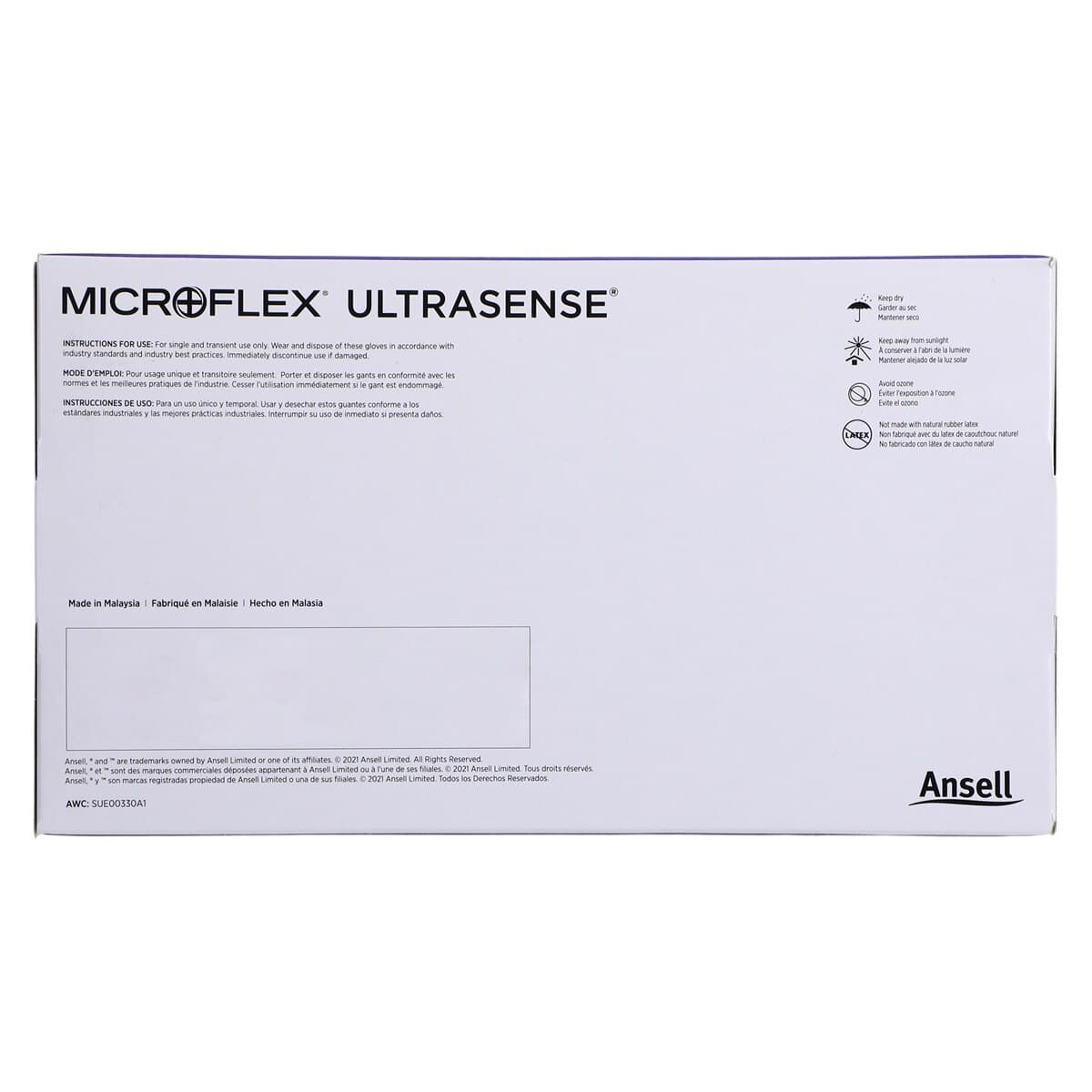 UltraSense US-220 Nitrile Exam Gloves, Powder Free, Latex Free, Non-Sterile, Textured, Blue, Extra Large, 100/Box thumbnail 7