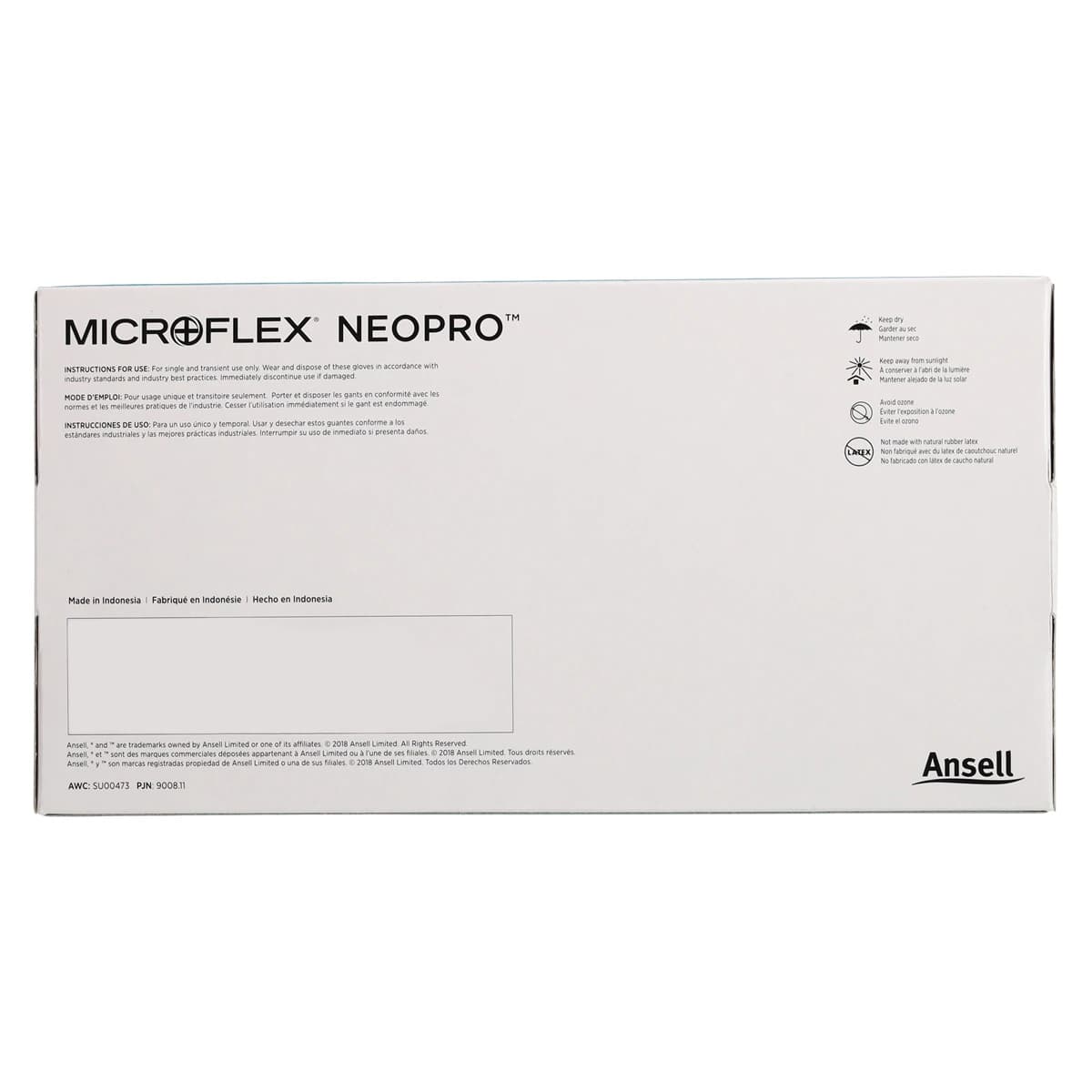 Microflex NeoPro Chloroprene Exam Gloves, Powder-Free, Latex-Free, Textured, Green, Extra Small, 100/Box, NPG-888-XS thumbnail 7