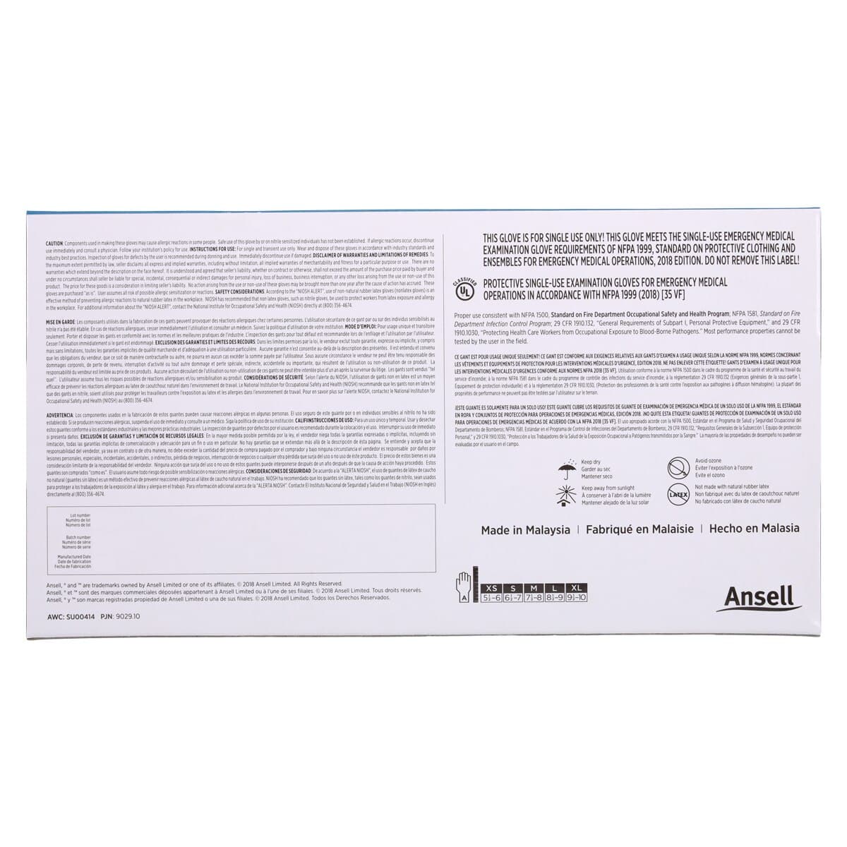 Microflex FreeForm SE Powder-Free Nitrile Exam Gloves, X-Small, Blue, 100/Box, FFS-700-XS thumbnail 4